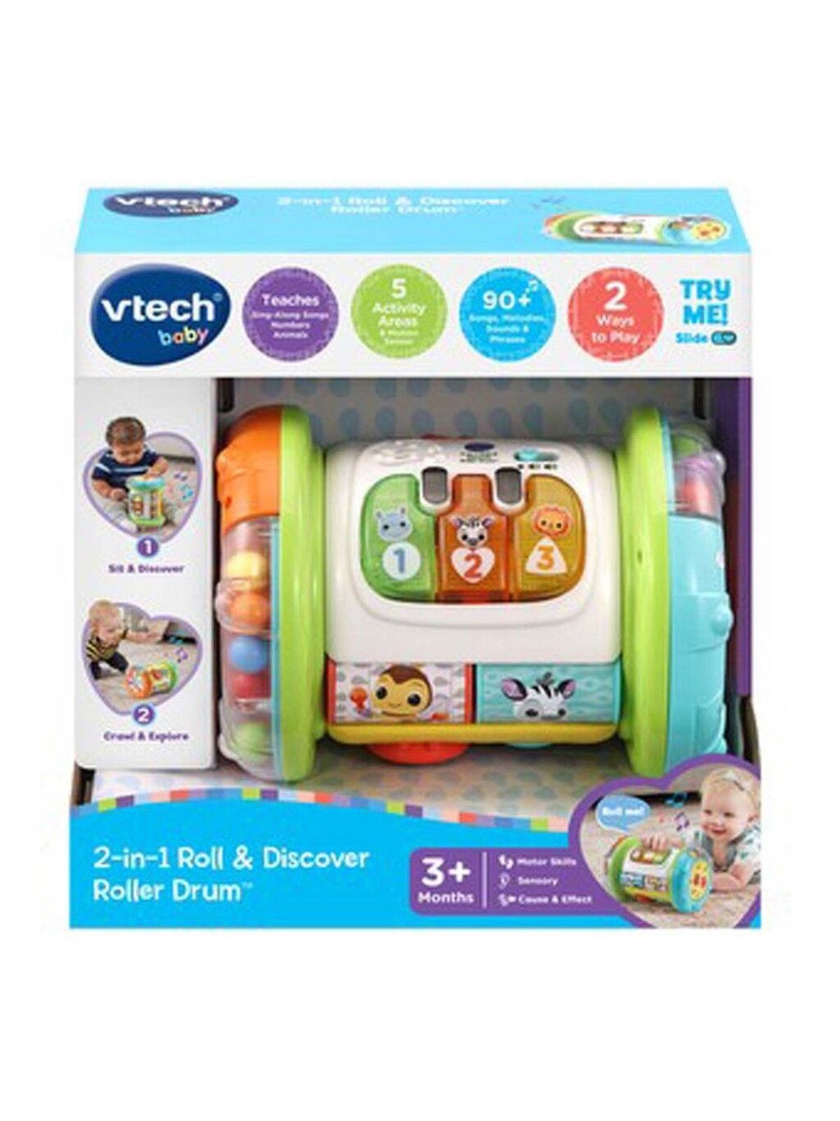 Vtech 2- In 1 Rolling Explorer Drum SE - Baby Spielzeug - 950-562621