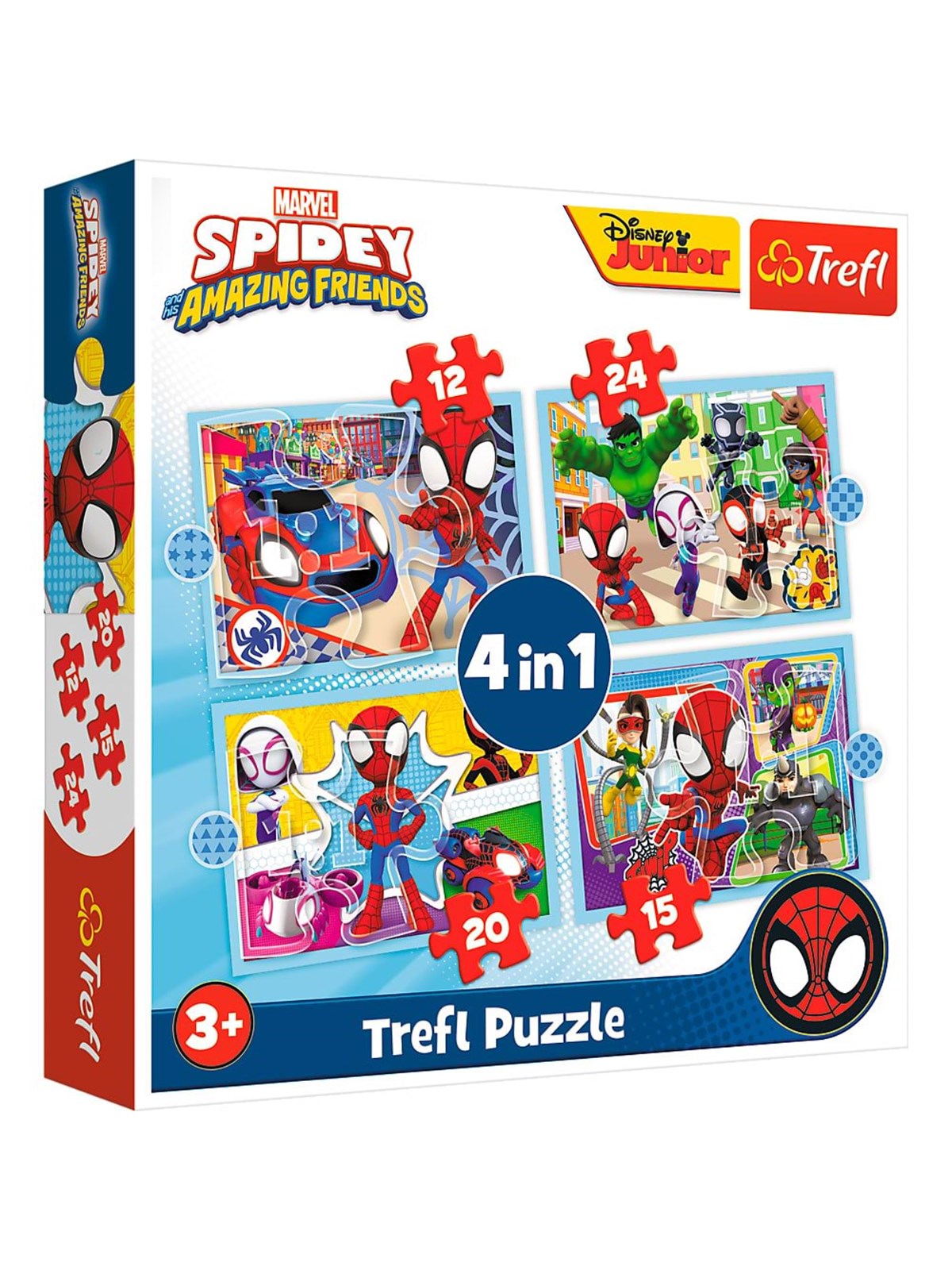 Trefl Puzzle - Spidey And His Amazing Friends - Spideys Team (4in1) Boden - Tfl34611
