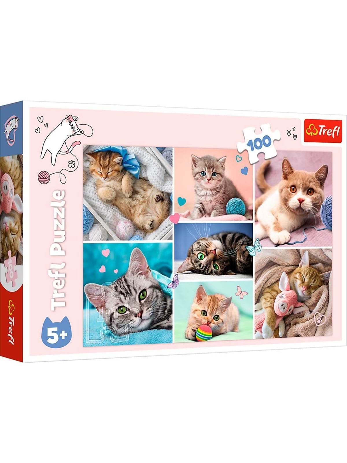 Trefl Puzzle - In The Cat World (100 Pieces) Boden - Tfl16420