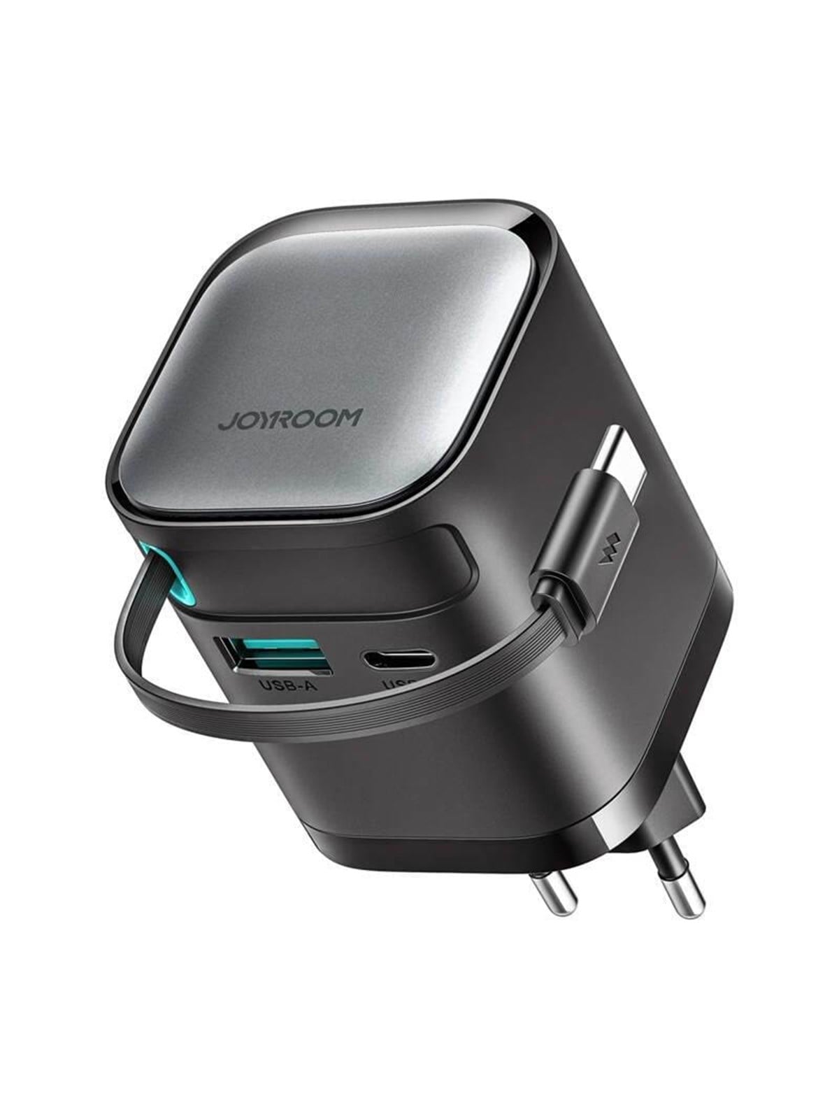 Joyroom Power Charger With Retractable Cable 65w Tcl02 Gan - Handys Adapter Und Ladegeraete - Jr-tcl02