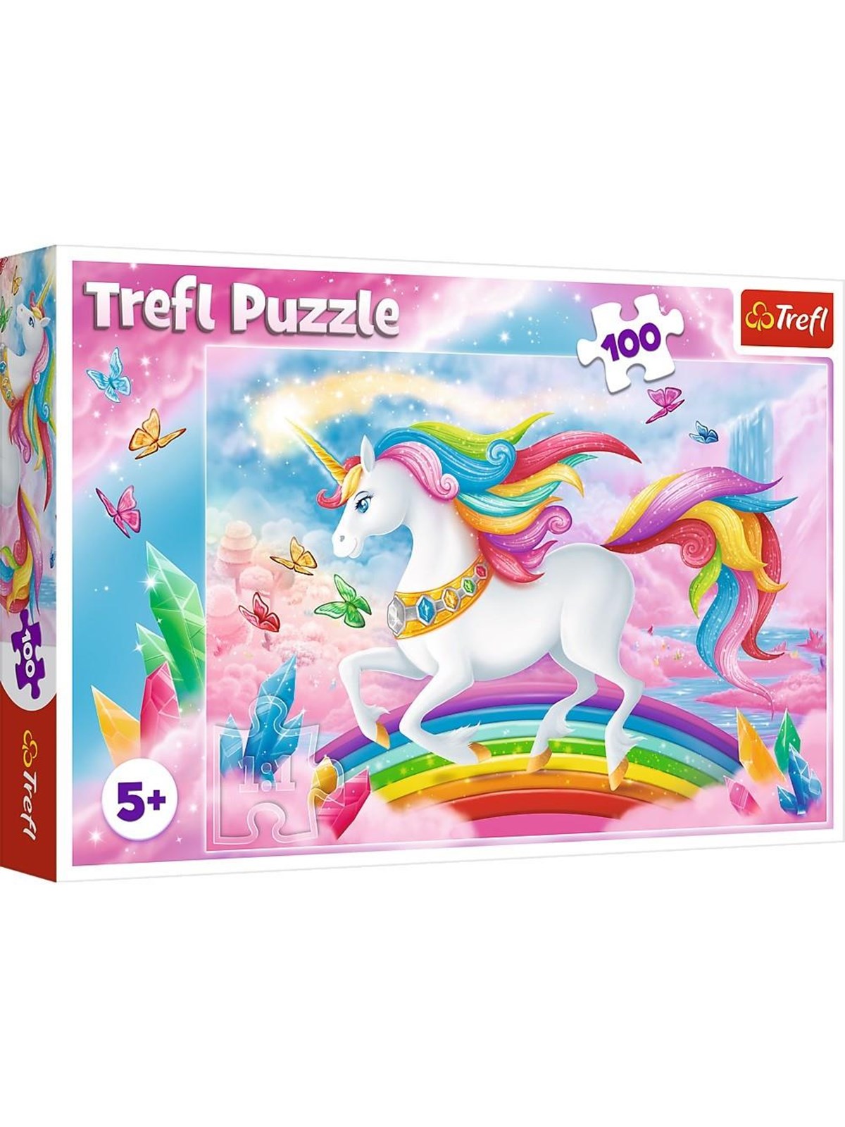 Trefl Puzzle - Into The Crystal World of Unicorns (100 Pieces) Boden - Tfl16364