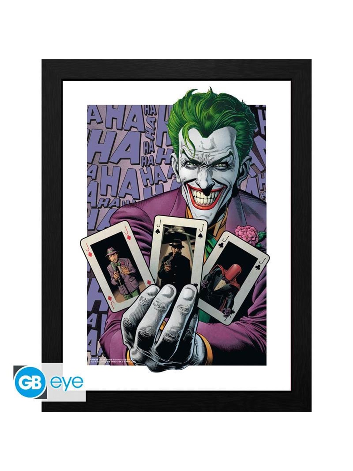ABYstyle - DC COMICS Framed print The Joker Haha Cards - Bild