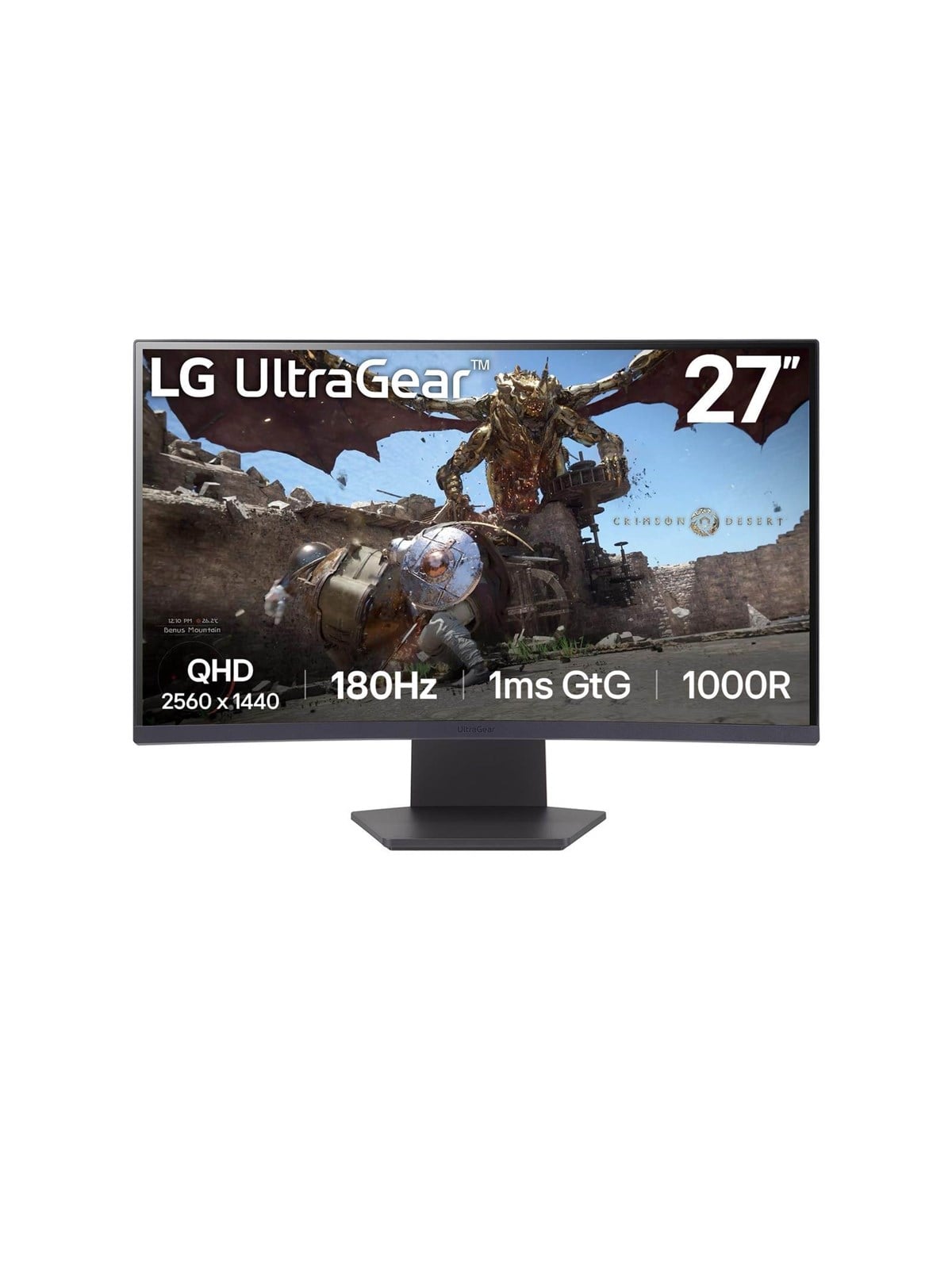 27" LG Ultragear 27gs60qc-b - 2560x1440 (Qhd) - 180hz - VA - Bildschirm - 27gs60qc-b.Aeuq