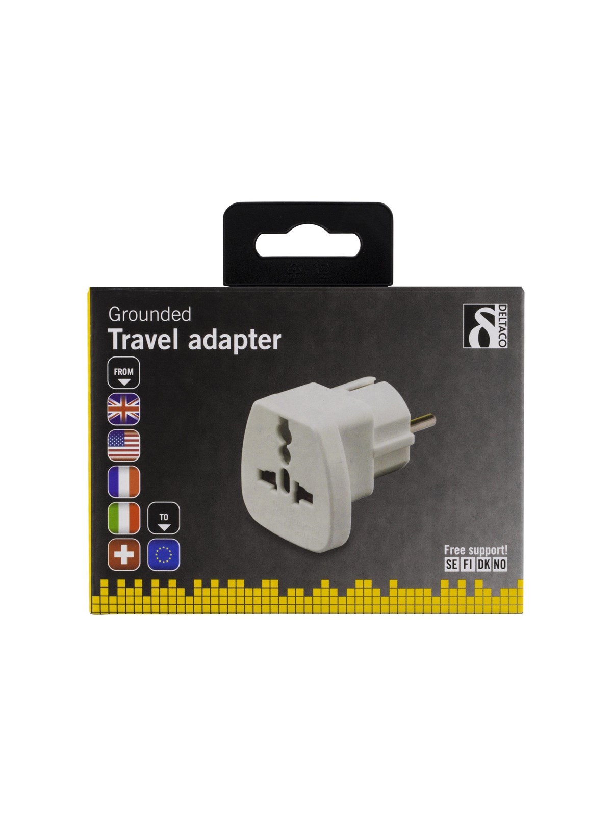 Deltaco Travel Adapter Uk/us/italy/switzerland - EU 250v - Andere Kabel - 95300