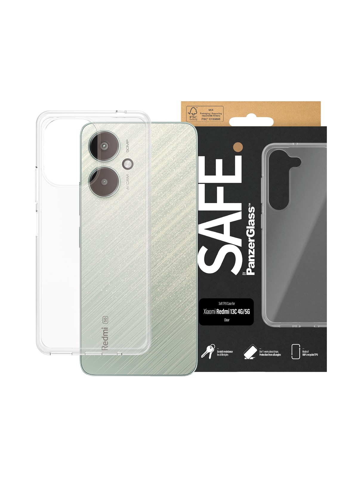 Safe by Panzerglass Tpu Case For Xiaomi Redmi 13c - Handys Cover Cases - Safe95719