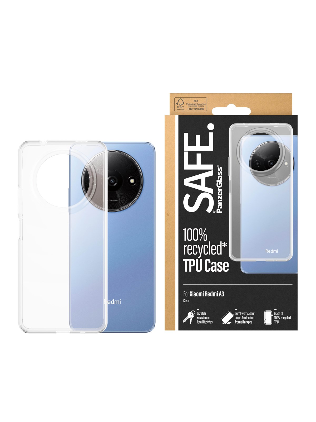 Safe by Panzerglass Tpu Case Xiaomi Redmi A3 - Handys Cover Cases - Safe95862
