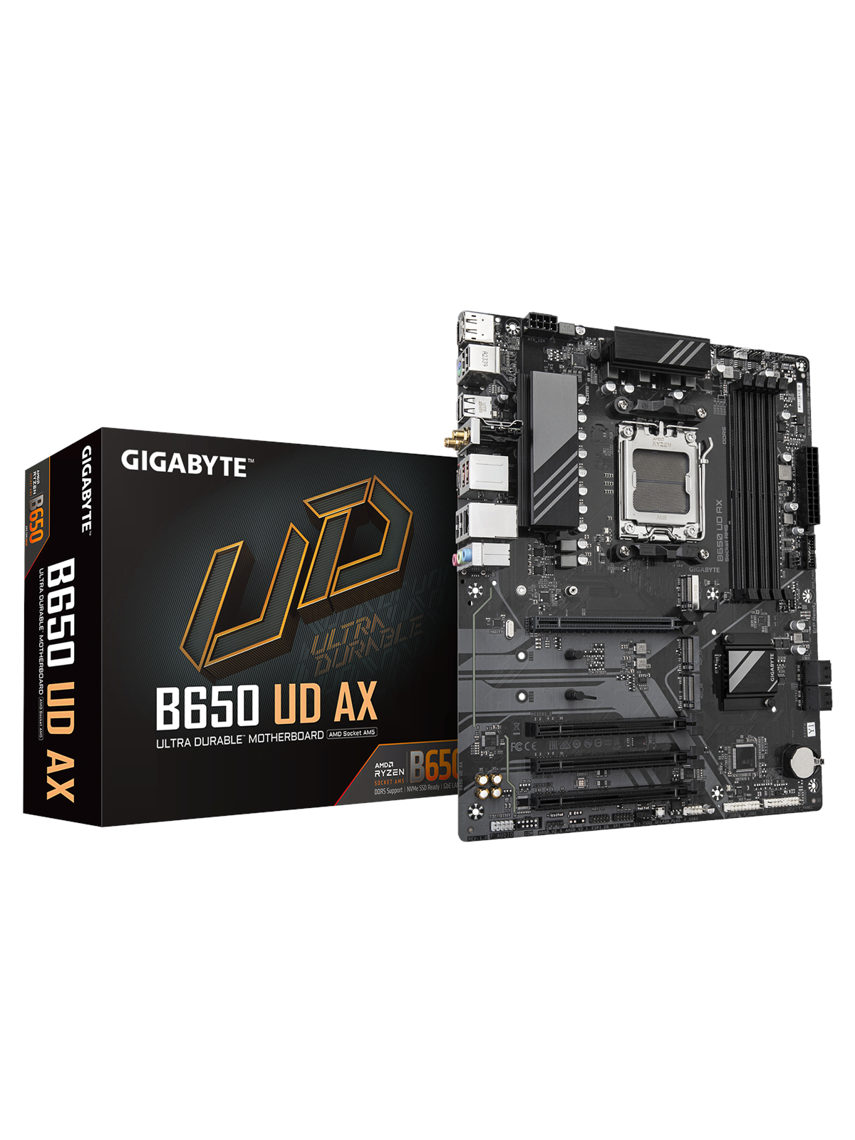 Gigabyte B650 UD AX Mainboard - Amd B650 - Amd Am5 Socket - Ddr5 Ram - Atx