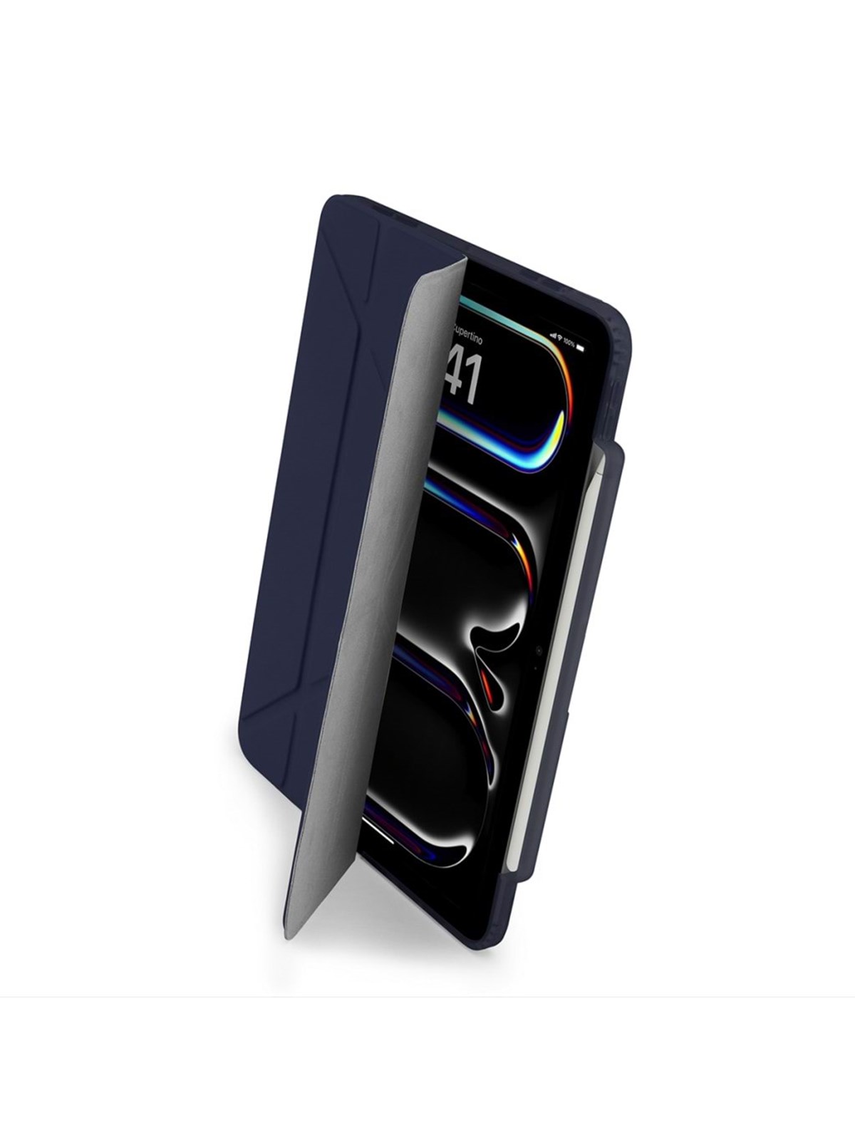 Pipetto Ipad Pro 11 (2024) Origami No3 Pencil Case - Dark Blue - Tablets Cover Case - P053-113-af
