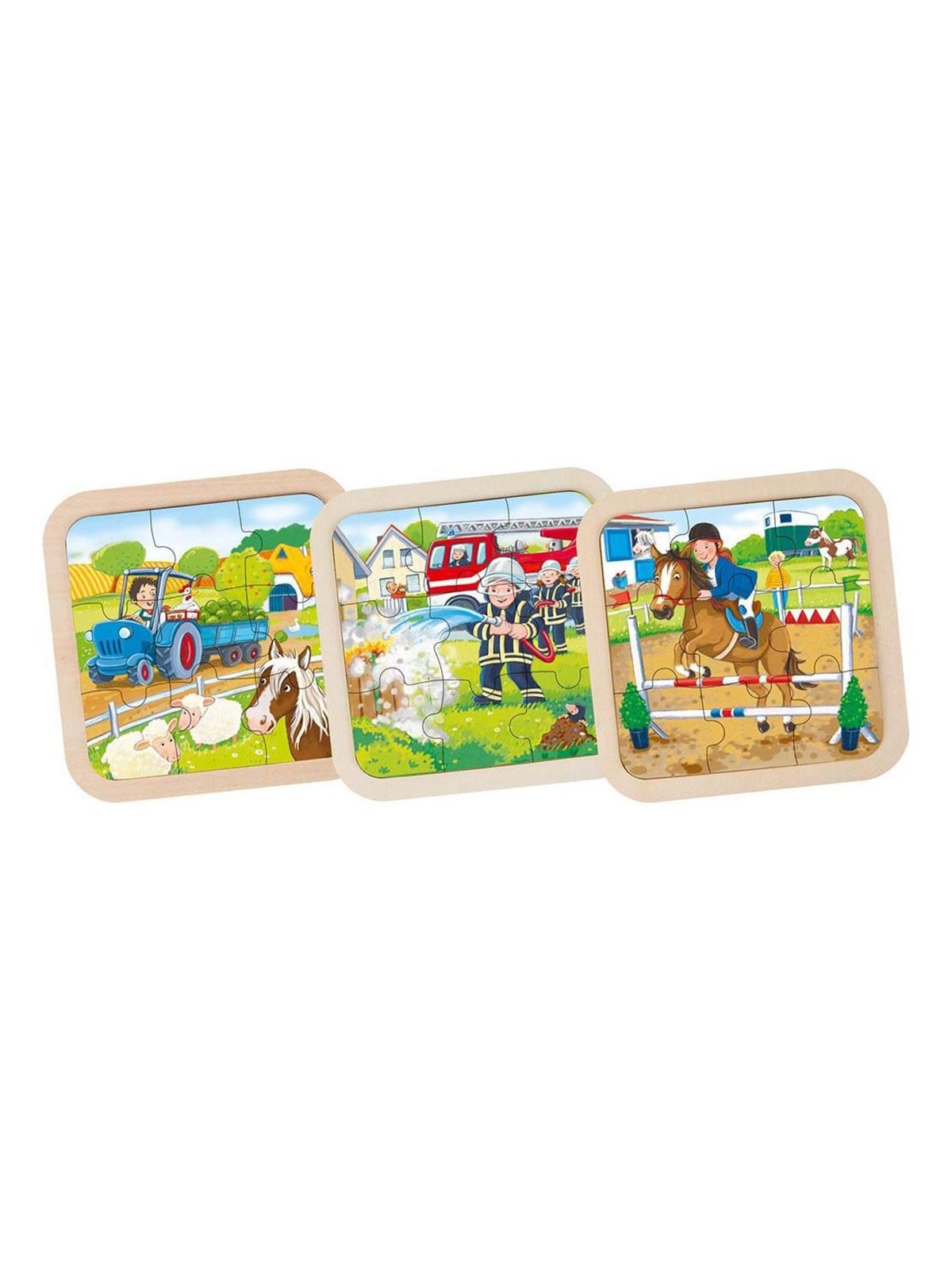 Goki Wooden Jigsaw Puzzle - Assorted Holz - 57382