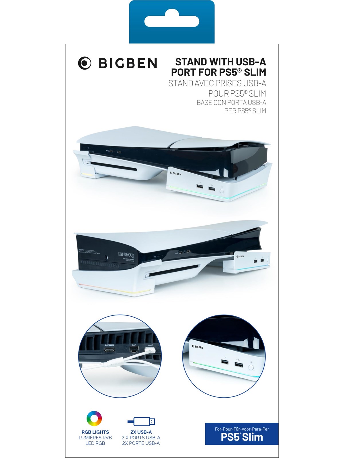 Nacon Horizontal Console Stand & Charging Station - Wired - Sony Playstation 5 - Gaming Zubehoer - 3665962025644
