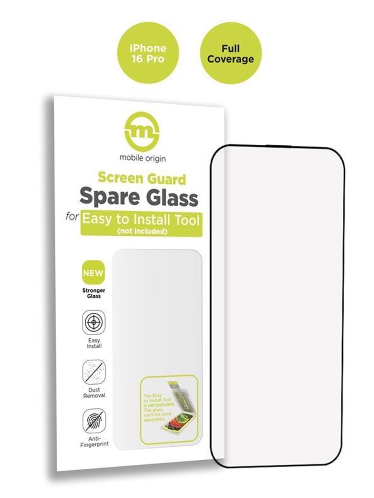 Mobile Origin Screen Guard Spare Glass Full Coverage - Iphone 16 Pro - Handys Schutzfolie - Sga-sp-f-i16pro