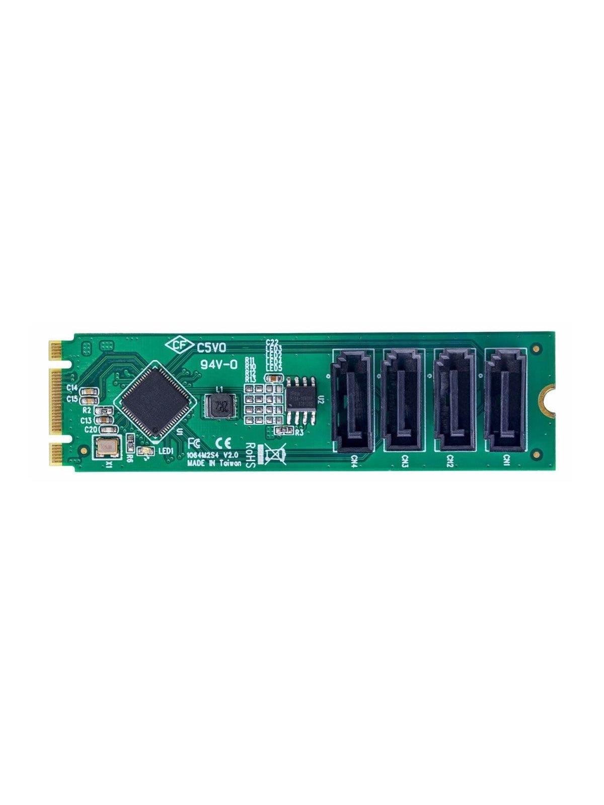 4-port M.2 to Sata Adapter Card M.2 Pcie 3.0 to Sata Hdd/ssd Expansion Card Asm1064 Chipset M.2 Nvme to 4x Hdd/ssd For Windows/macos/linux - Interface