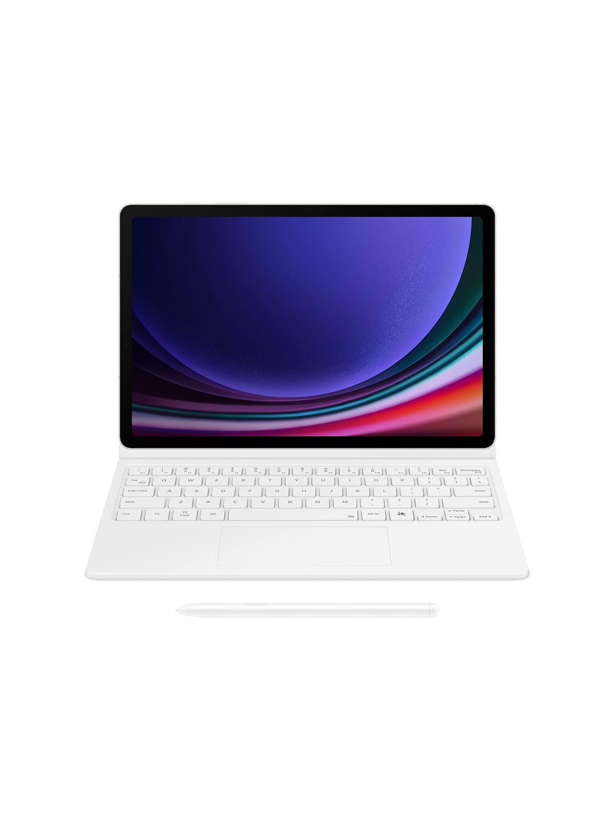 Samsung Galaxy Tab S10 FE / Tab S9 FE / Tab S9 - Book Cover Keyboard - White (German) - Tastatur & Folio-set - Weiss - Tastaturen - Ef-dx725bwggde