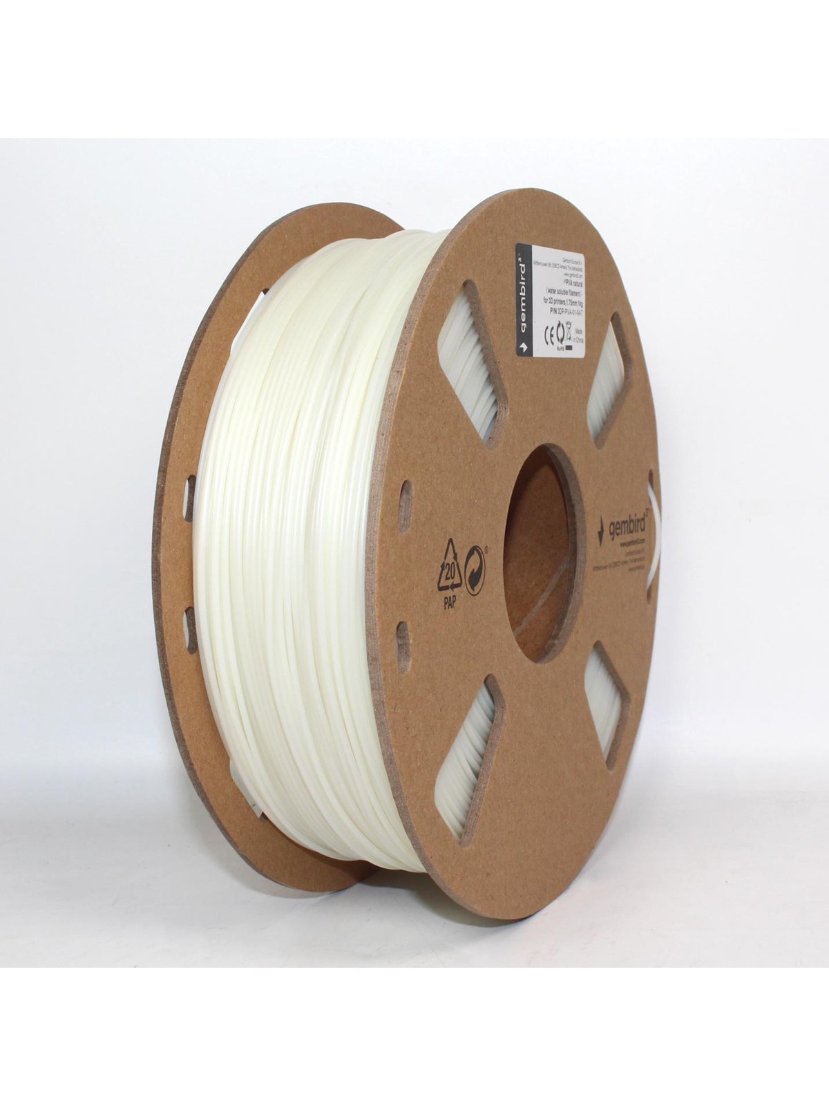 Gembird PVA filament (water soluble filament) - Natural - 1.75mm ø - 1 kg, 1kg