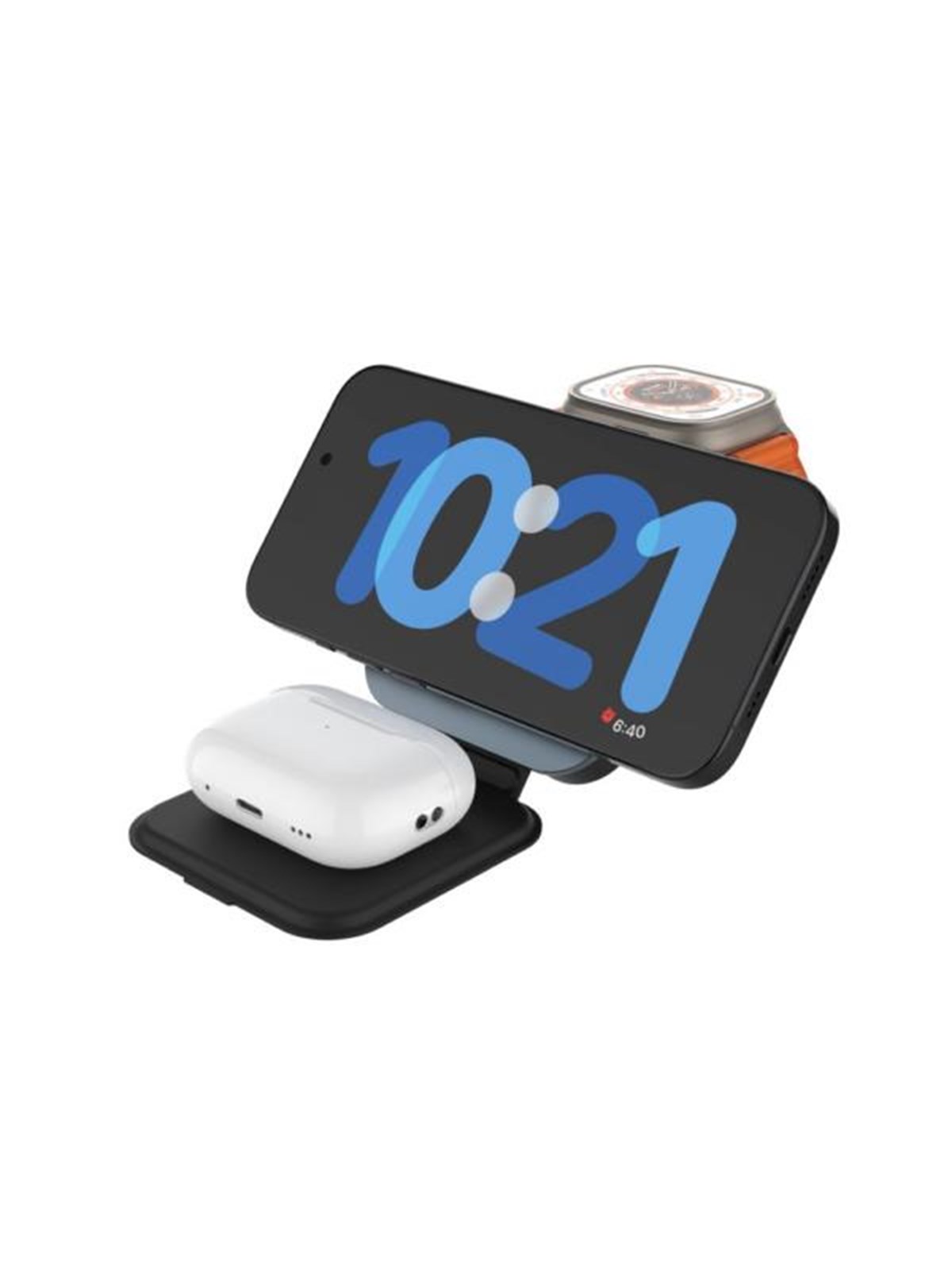 Fixed Magflex Alu 3in1 Foldable Wireless Charger Stand - Handys Adapter Und Ladegeraete - Fixmfle-al-gr