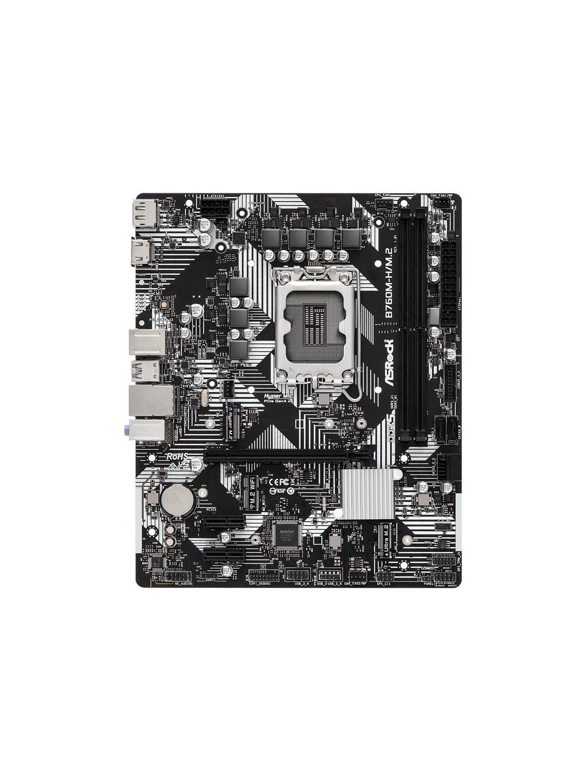Asrock B760m-h/m.2 - Motherboard - Micro Atx - Lga1700 Socket - B760 Mainboard - Intel B760 - Intel Lga1700 Socket - Ddr5 Ram - Micro-atx - 90-mxbmj0-