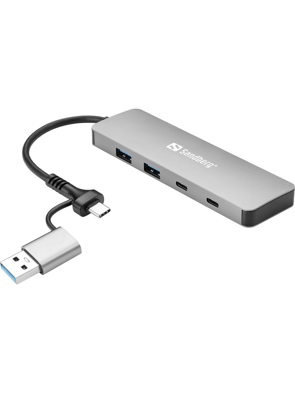 Sandberg 4-port Usb Hub Usb-hubs - Usb 3.0 - 4 - Silber - Usb Hubs - 136-64
