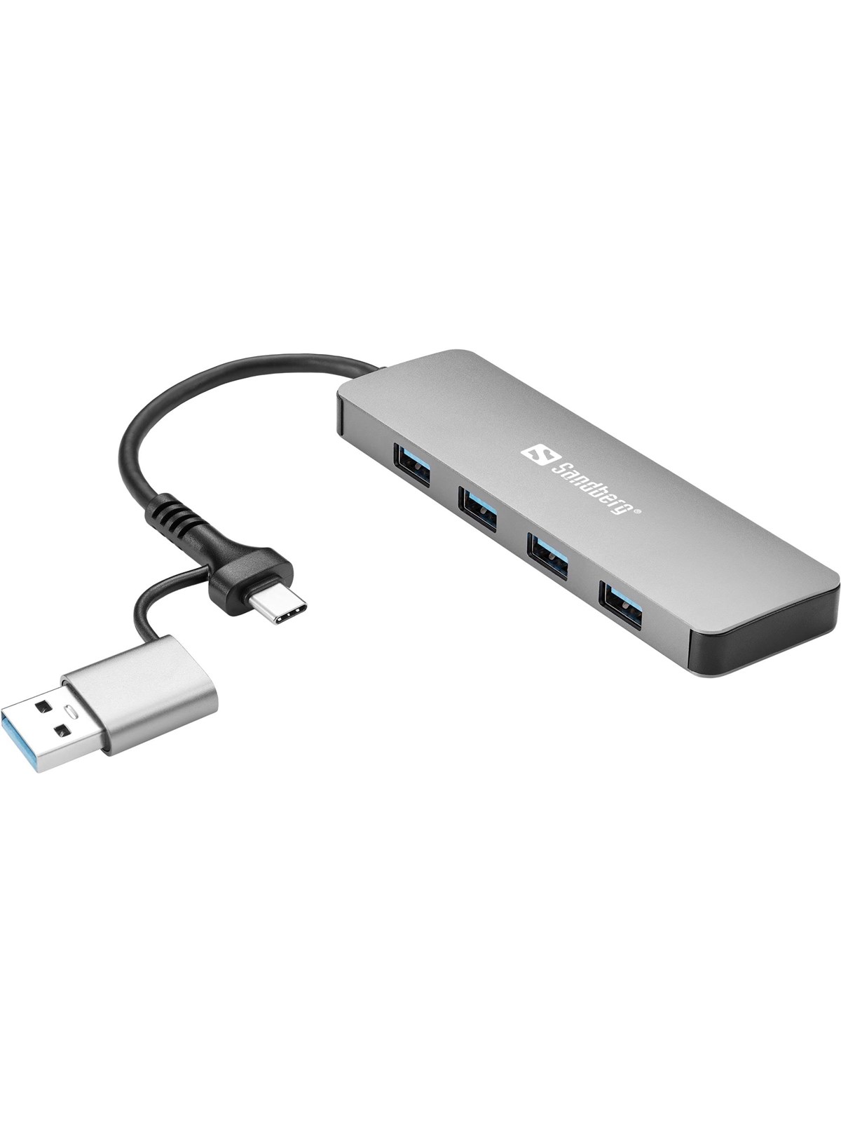 Sandberg 4-port Usb Hub Usb-hubs - Usb 3.0 - 4 - Silber - Usb Hubs - 136-63