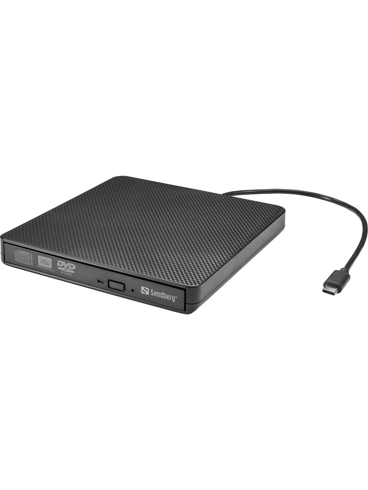Sandberg Usb-c/a Dvd Burner - Cd-rw (Brenner) - Usb-c - Schwarz - Optisches Laufwerk Dvd BR Floppy - 136-62
