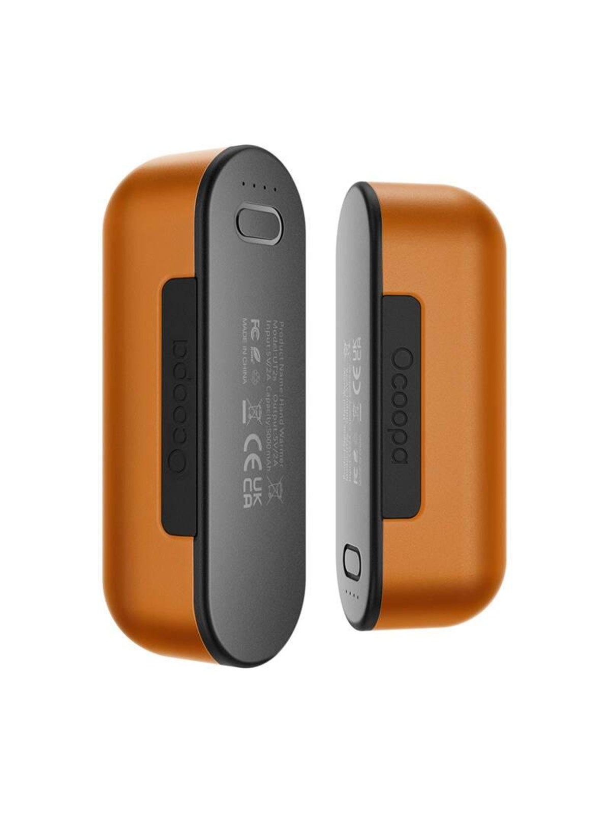 Ocoopa Ut2s 2x5000 Mah Hand Warmer With Powerbank Function Usb-c Powerbank (Akku) - Orange - 5000 Mah - Powerbank Akku - Ut2s-og