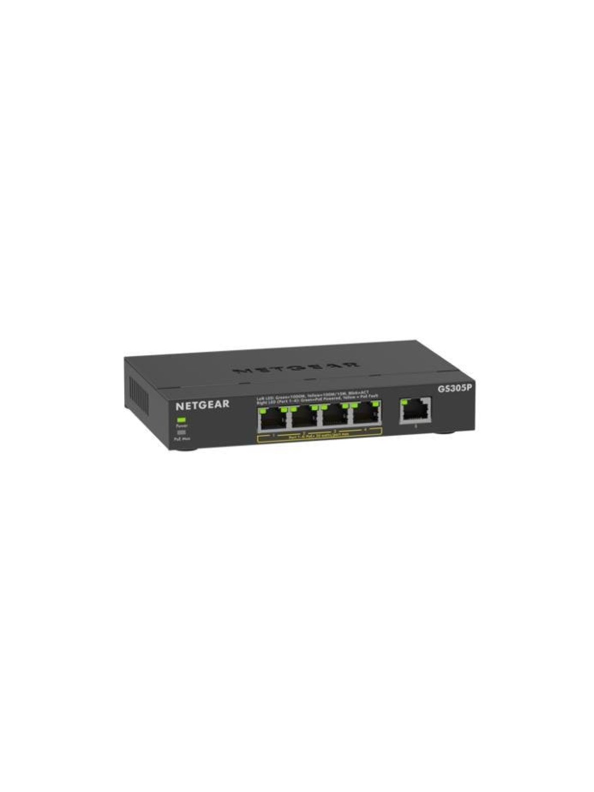 Netgear Gs305pv3 5-port Gigabit Ethernet Unmanaged Poe+ Essentials Switch (63w) - Switches - Gs305p-300eus
