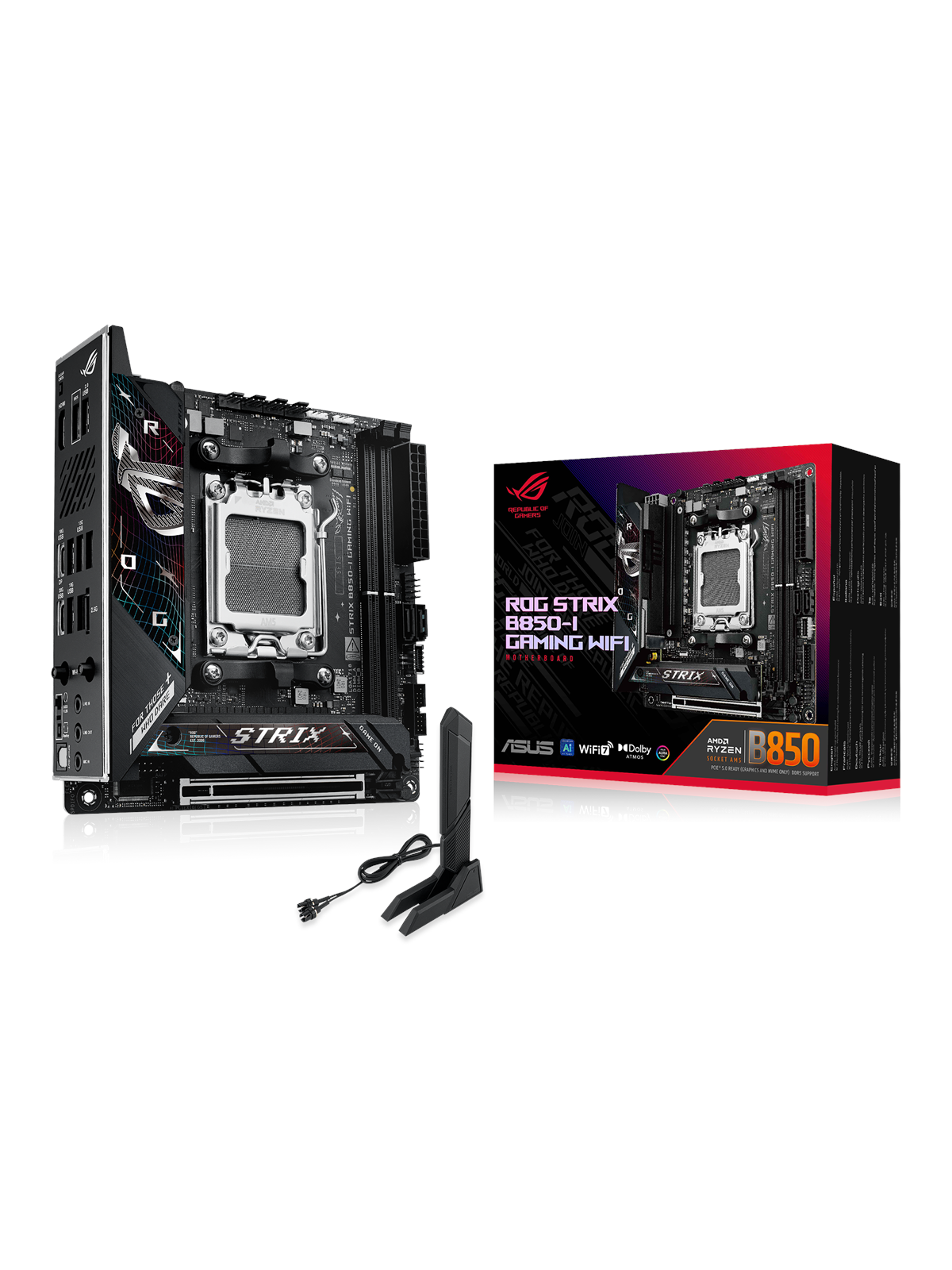 Asus Rog Strix B850-i Gaming Wifi Mainboard - Amd B850 - Amd Am5 Socket - Ddr5 Ram - Mini-itx - 90mb1k30-m0eay0