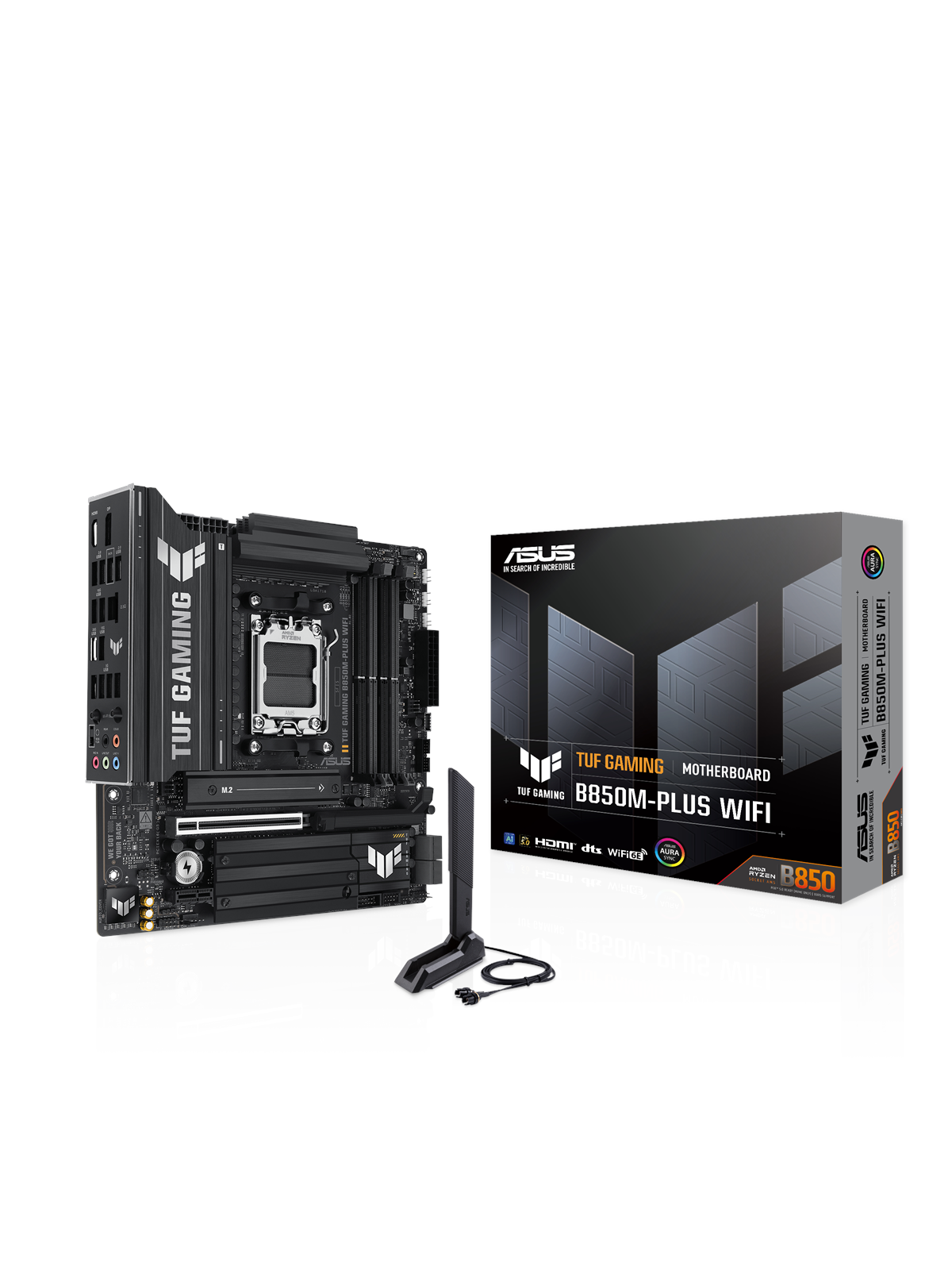 Asus Tuf Gaming B850m-plus Wifi Mainboard - Amd B850 - Amd Am5 Socket - Ddr5 Ram - Micro-atx - 90mb1iy0-m0eay0