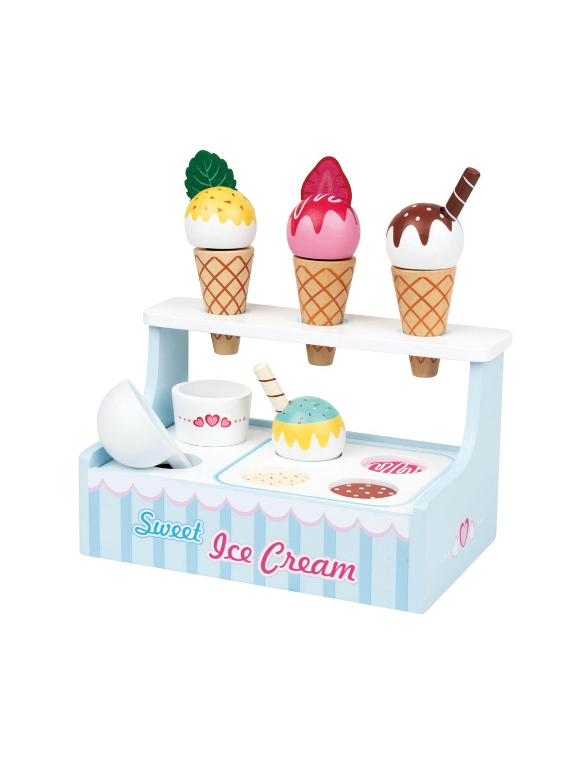 Small Wood Mini Ice Cream Shop - Holzspielzeug - L40227