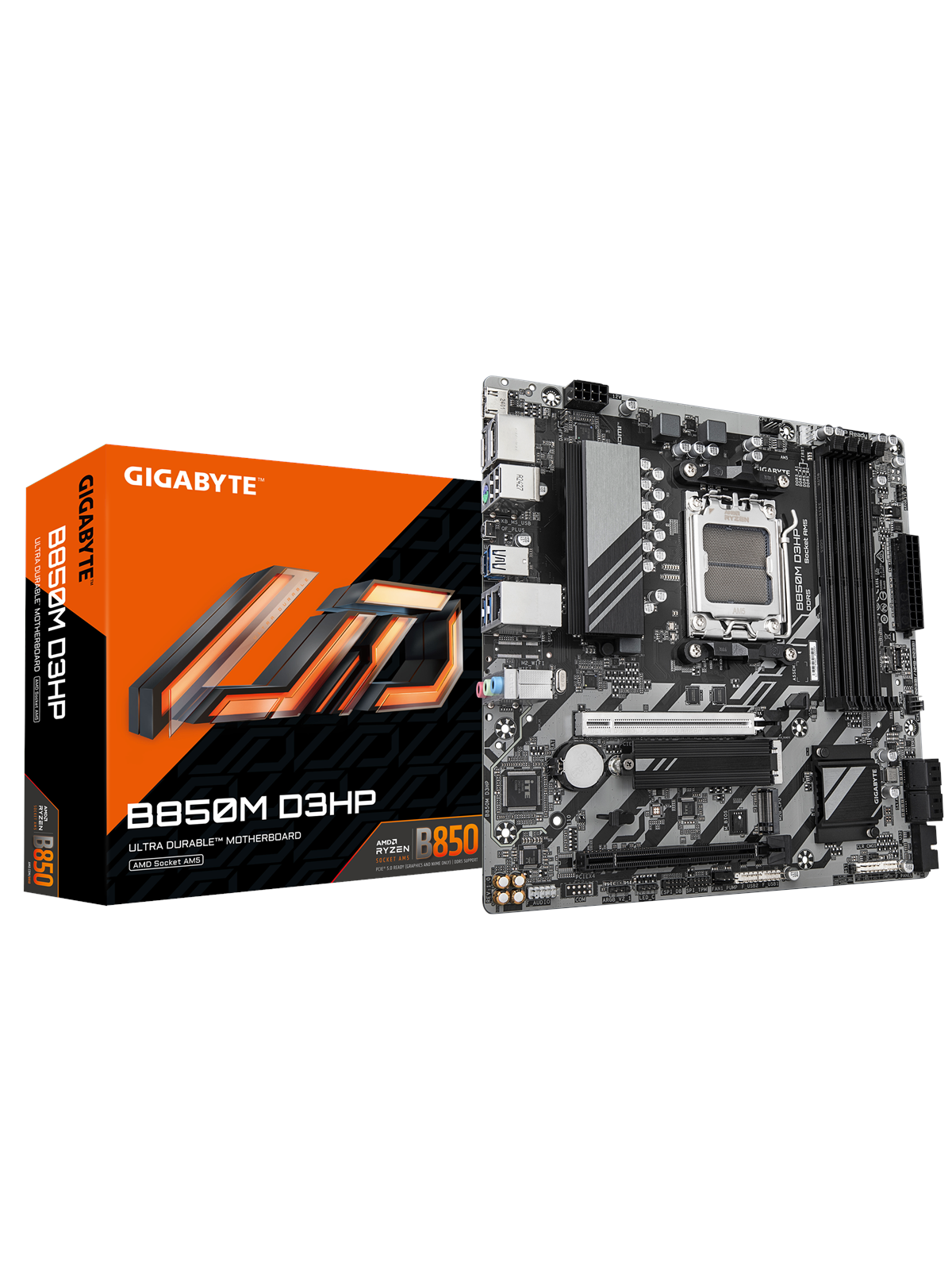 Gigabyte B850m D3hp Mainboard - Amd B850 - Amd Am5 Socket - Ddr5 Ram - Micro-atx