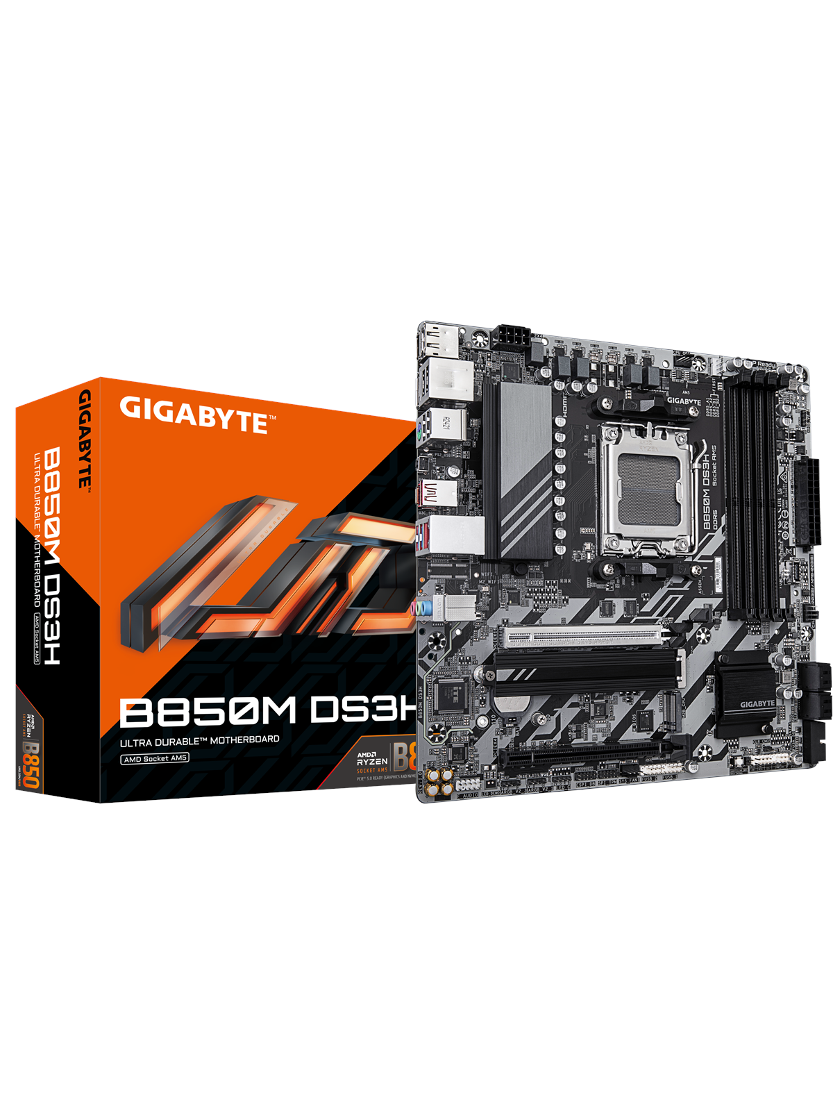 GIGABYTE B850M DS3H Mainboard - AMD B850 - AMD AM5 - DDR5 RAM - Micro-ATX Image