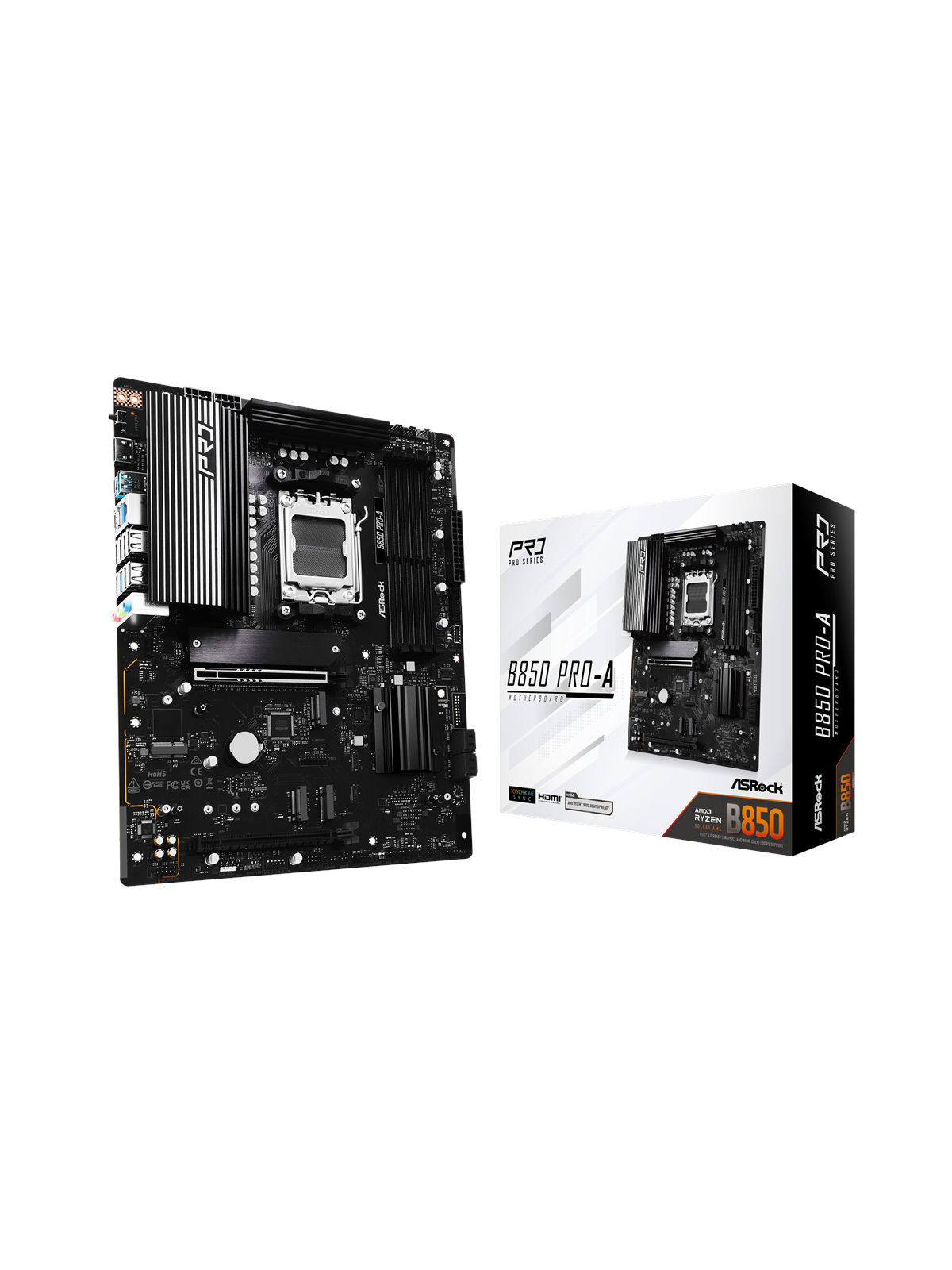 Asrock B850 Pro-a Mainboard - Amd B850 - Amd Am5 Socket - Ddr5 Ram - Atx - 90-mxbqm0-a0uayz