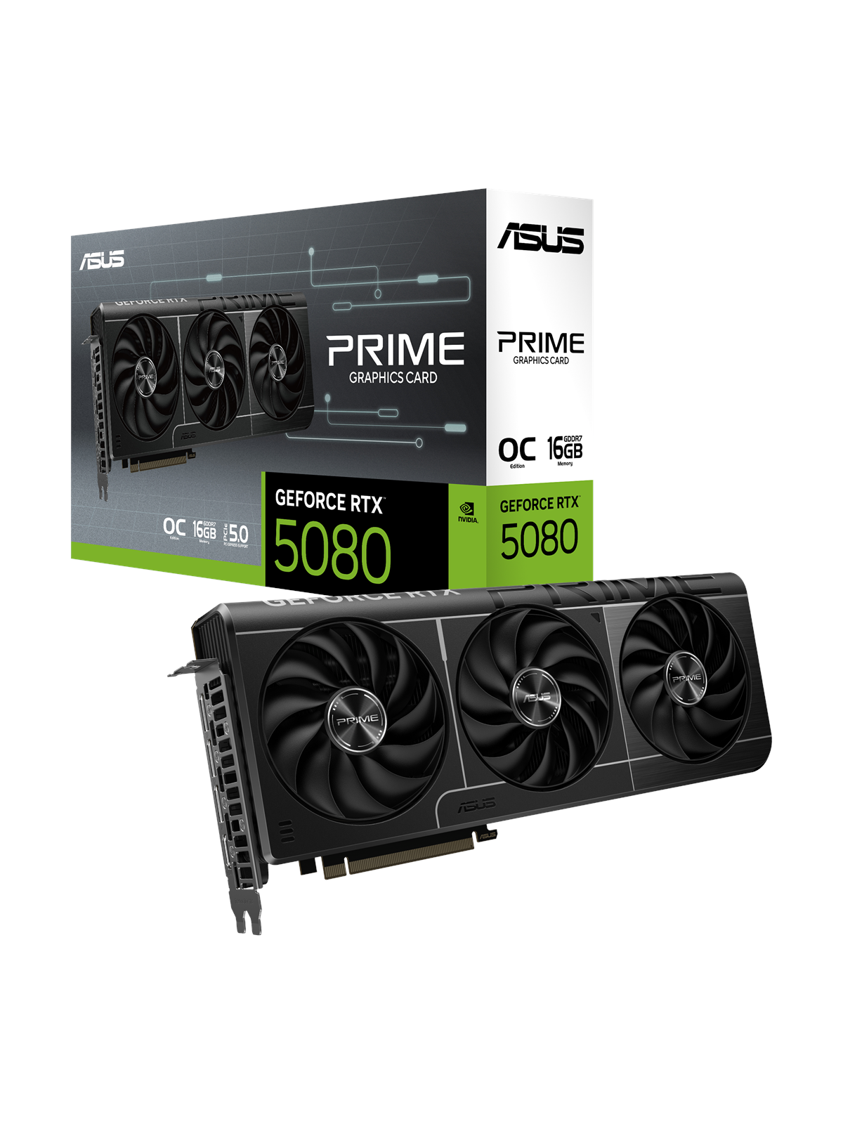 ASUS GeForce RTX 5080 Prime OC - 16GB GDDR7 RAM - Grafikkarte Image