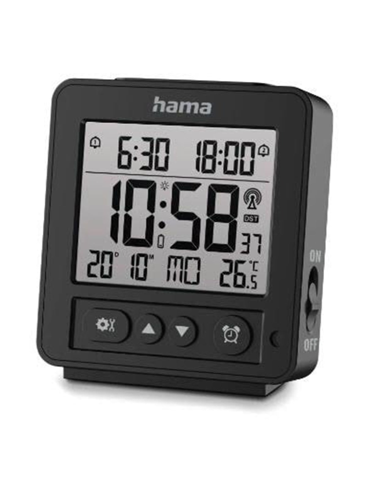 Hama 'Rhodes' Digital Radio Alarm Clock Lcd Black - Einrichtung - 00185895