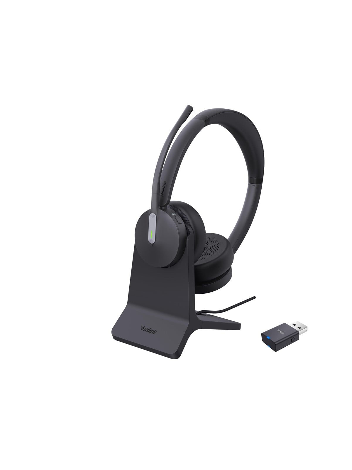 Kopfhörer - Yealink Wh64 Hybrid Dual With Charging Stand Teams - Kopfhoerer/headsets - 1208697