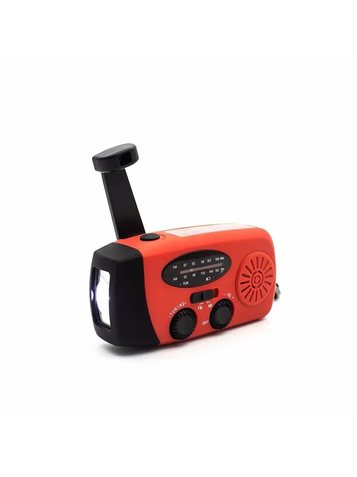 Denver Scr-2005 - Emergency Radio - Solar - Dynamo - 2000 Mah Powerbank - Am/fm - Mono - Rot - Dab Netzwerk Und Radiowecker