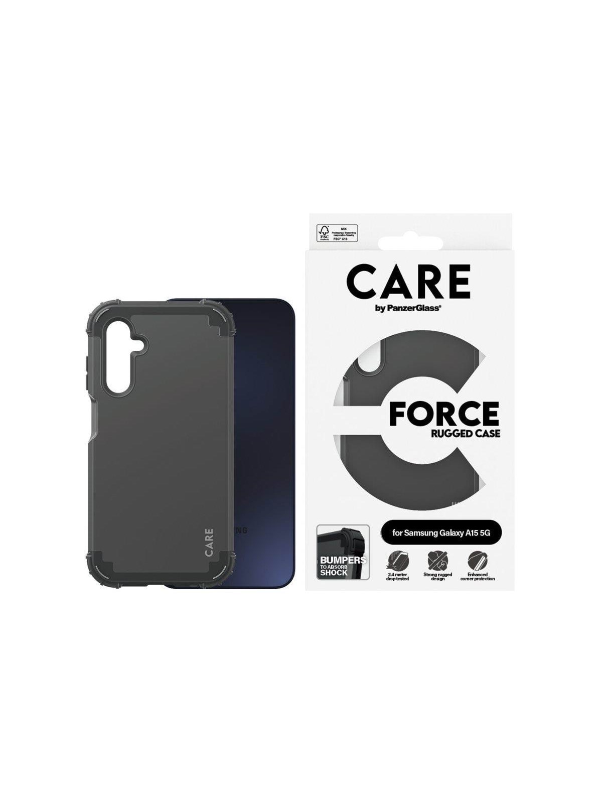 Care by Panzerglass Fashionable Case Black Force Samsung Galaxy A15 5G - Handys Cover Cases - Panzer1984