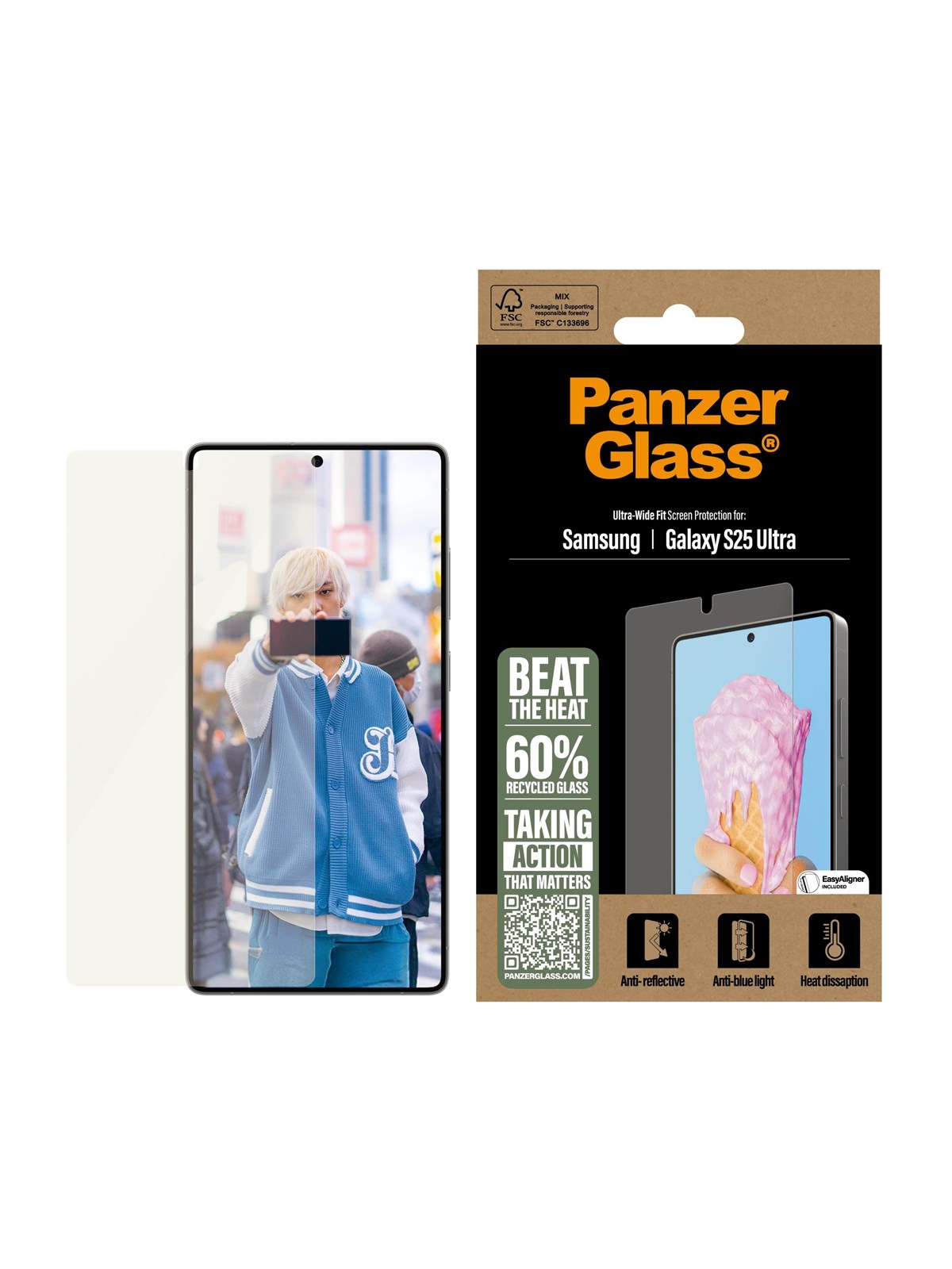 Panzerglass All-in-one Screen Protector Samsung Galaxy S25 Ultra | Ultra Wide Fit - Handys Schutzfolie - Pgruwfag38488