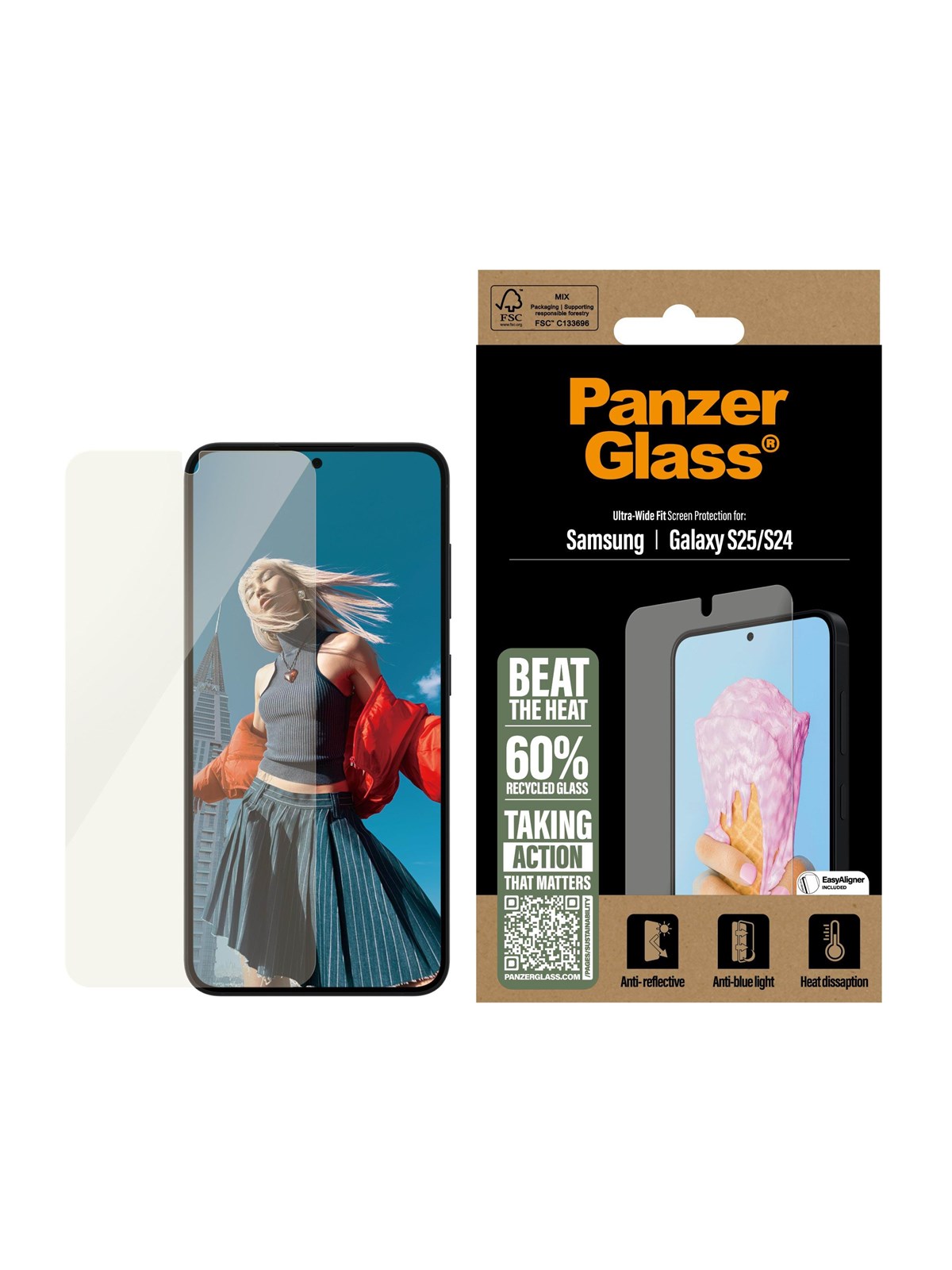 Panzerglass All-in-one Screen Protector Samsung Galaxy S25 | Ultra Wide Fit - Handys Schutzfolie - Pgruwfag38388