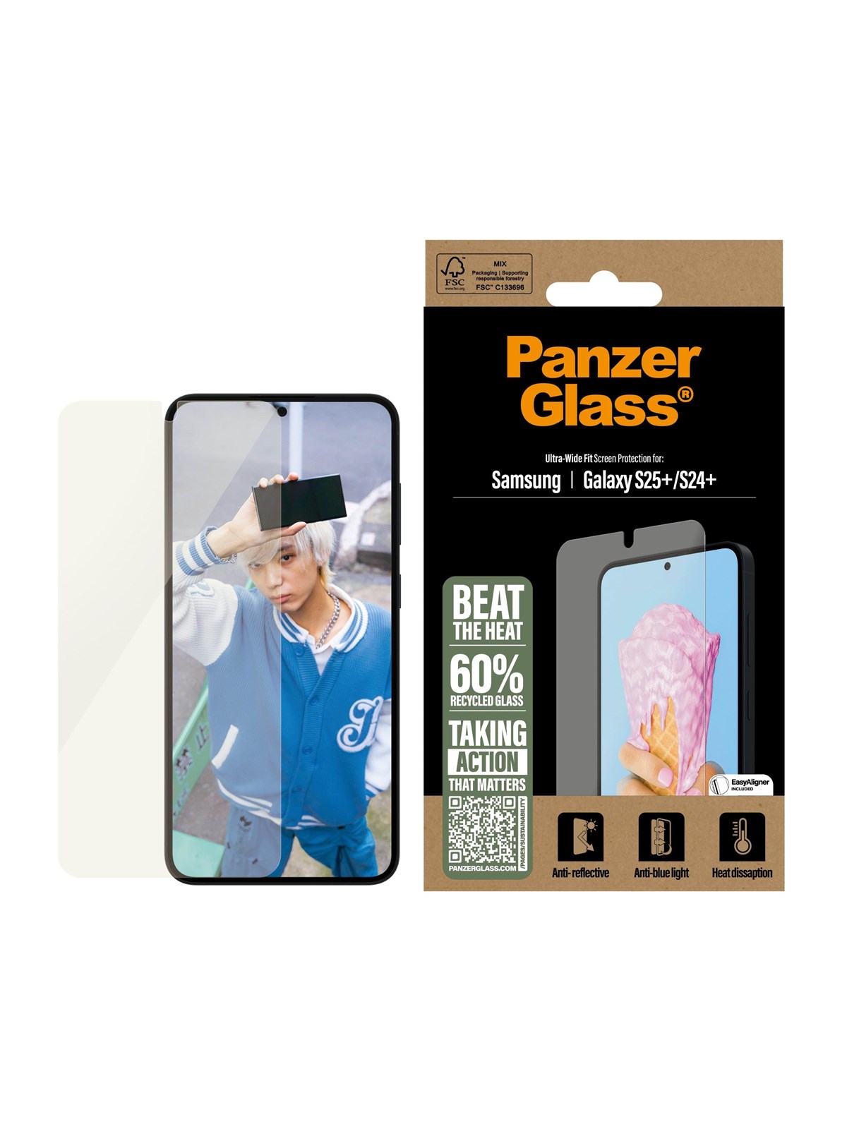 Panzerglass All-in-one Screen Protector Samsung Galaxy S25+ | Ultra Wide Fit - Handys Schutzfolie - Pgruwfag37942
