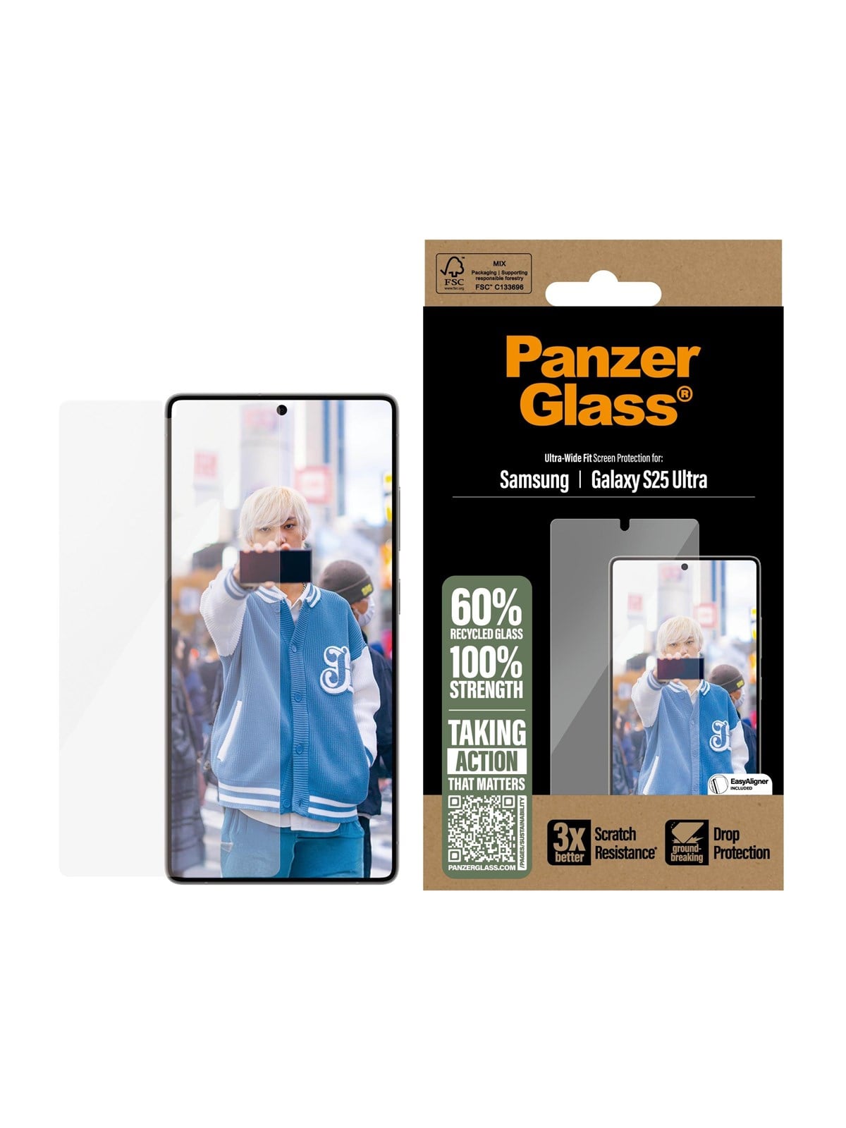 Panzerglass Screen Protector Samsung Galaxy S25 Ultra | Ultra-wide Fit - Handys Schutzfolie - Pgrnuwfg38488