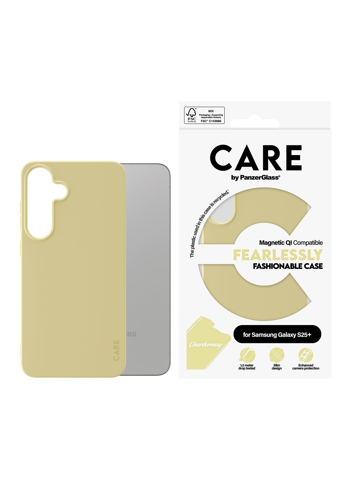 Care by Panzerglass Fashionable Case Chardonnay w. QI Compatible Samsung Galaxy S25+ - Handys Cover Cases - Crrfcoqg37942