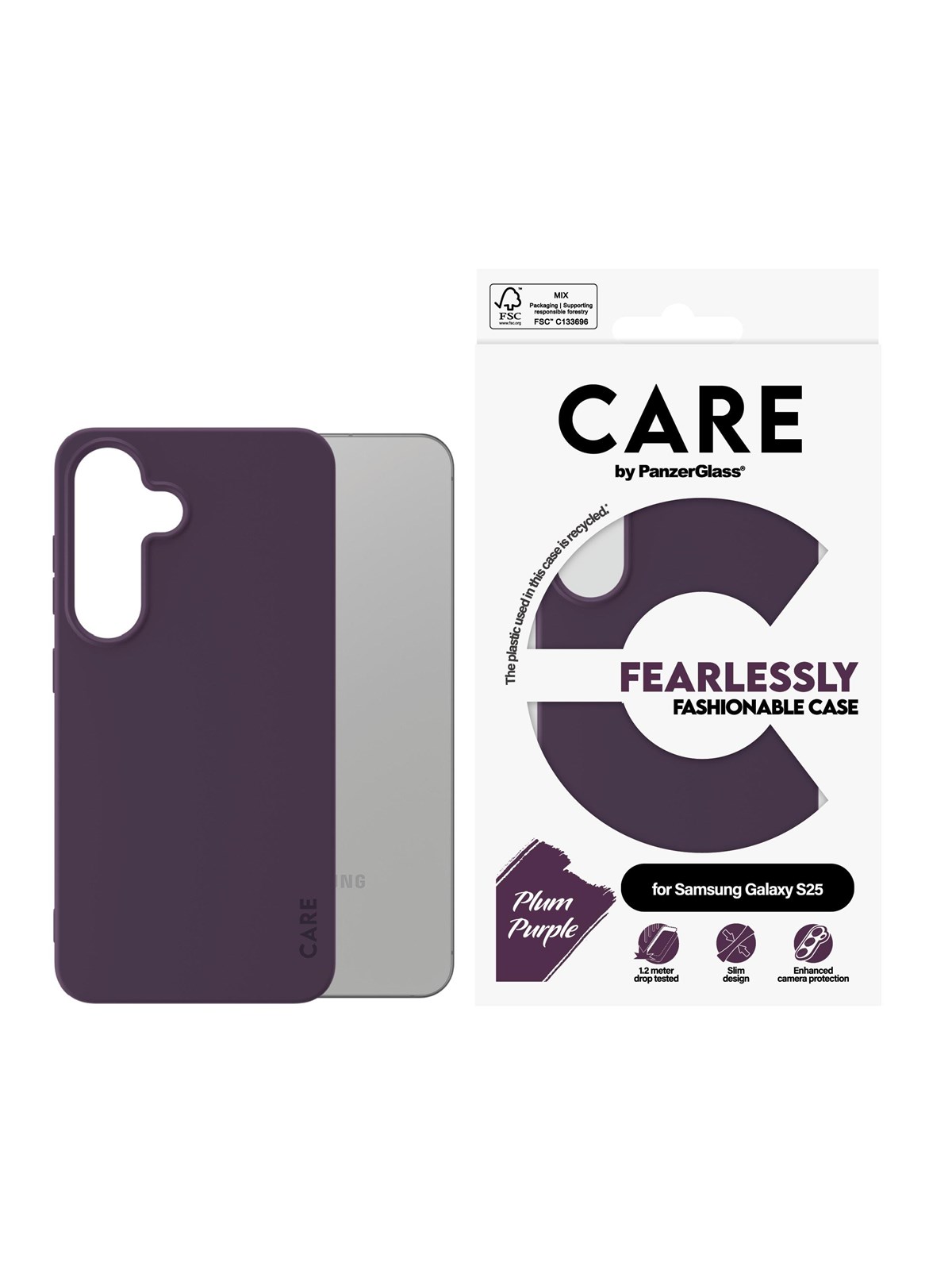 Care by Panzerglass Fashionable Case Plum Purple Samsung Galaxy S25 - Handys Cover Cases - Crrfactg38388