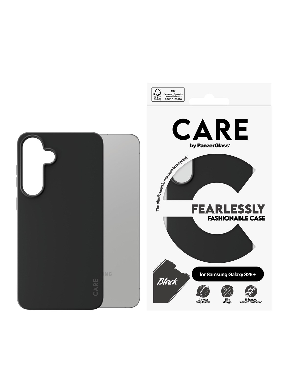 Care by Panzerglass Fashionable Case Black Samsung Galaxy S25+ - Handys Cover Cases - Crrfabcg37942