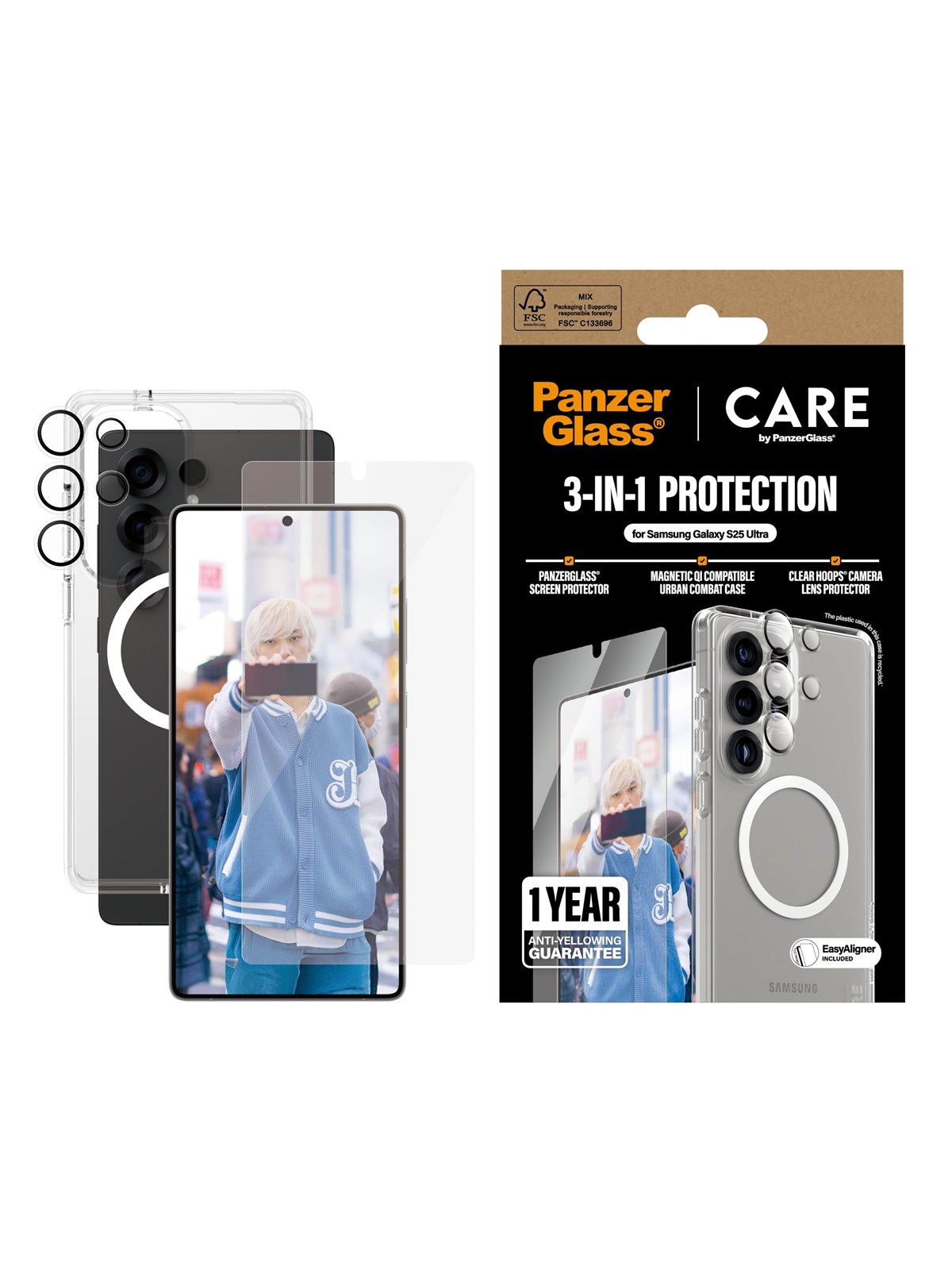 Care by Panzerglass Flagship 3-in-1 Bundle Samsung Galaxy S25 Ultra - Handys Schutzfolie - Crrchnug38488