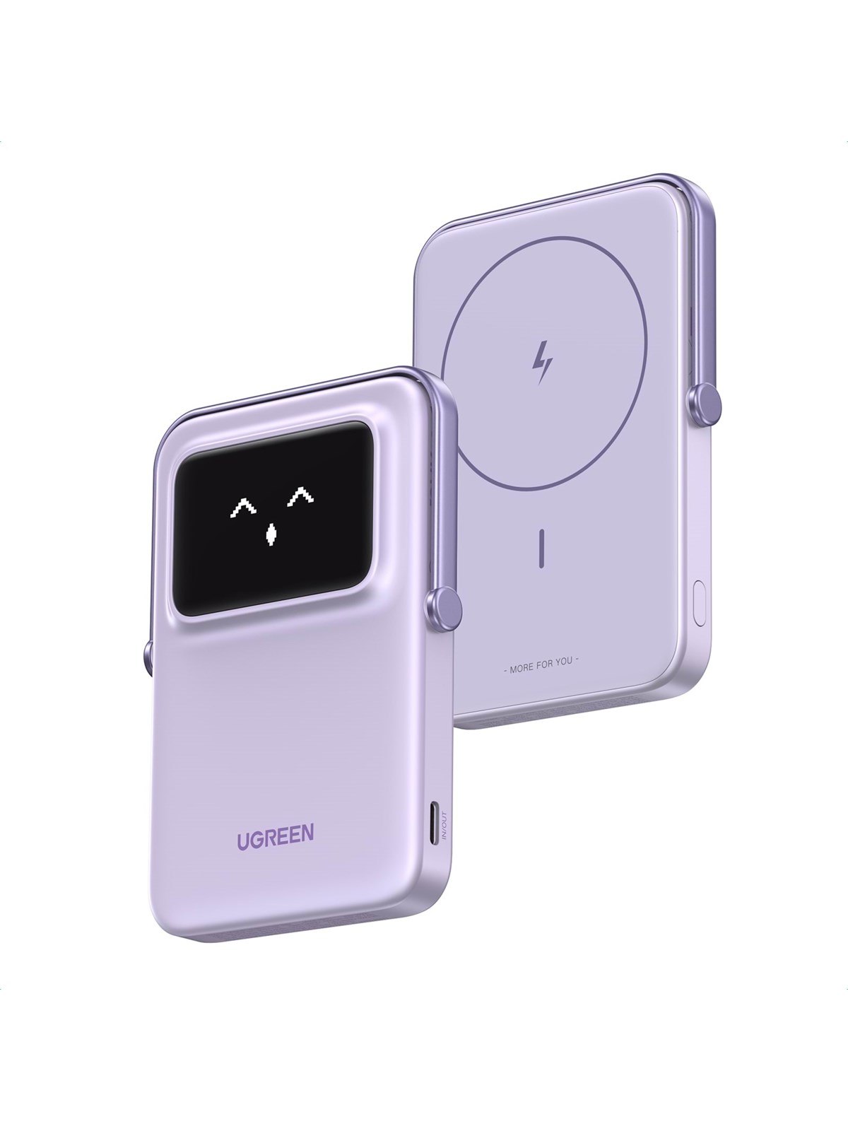 Ugreen Uno Magnetic Wireless 7.5W Powerbank (Akku) - Purple - 5000 Mah - Powerbank Akku - 35606-ug