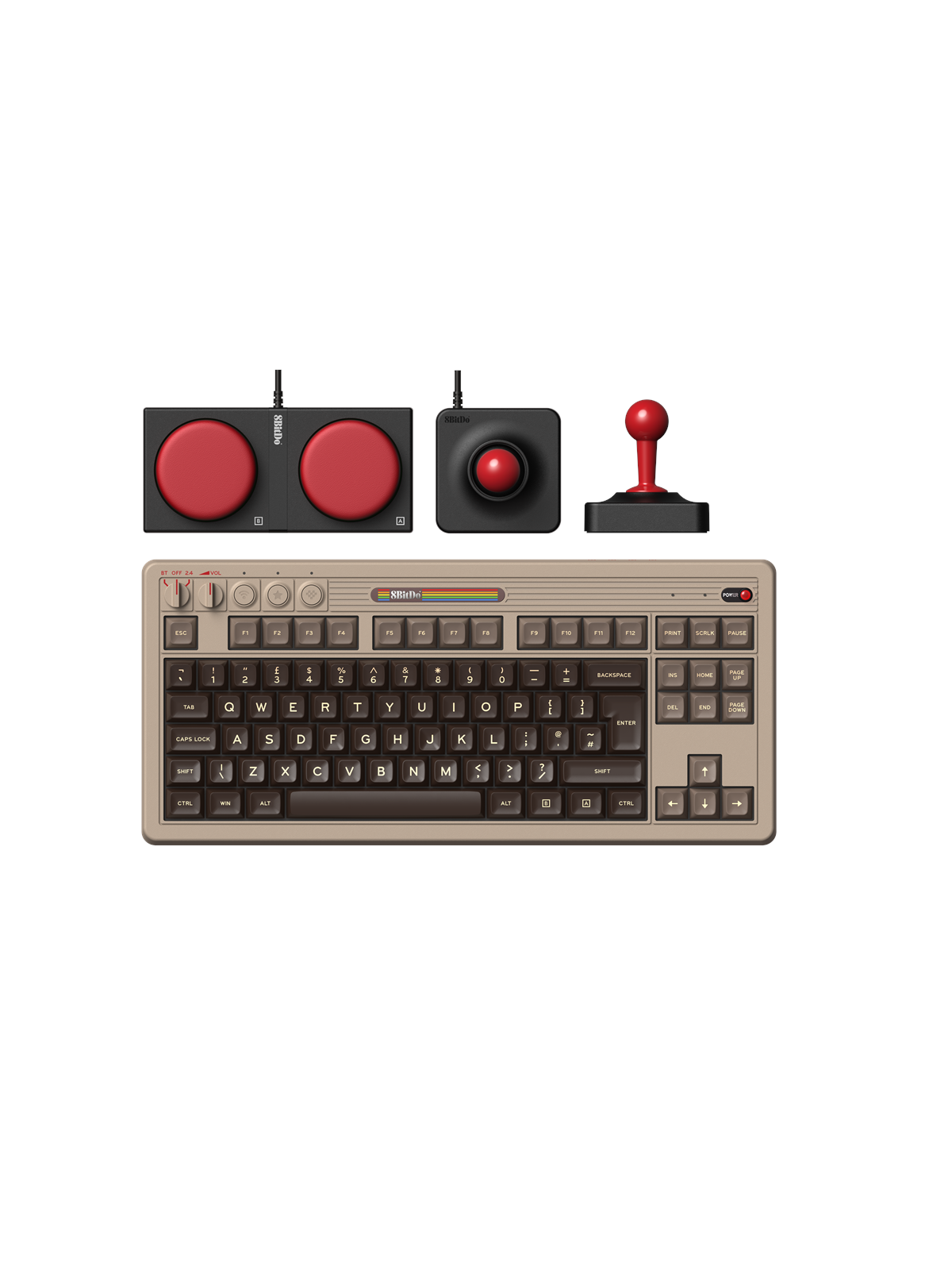 8bitdo Retro Mechanical Keyboard - C64 Edition - Iso - Englisch (UK) - Beige - Tastaturen - Ret00489