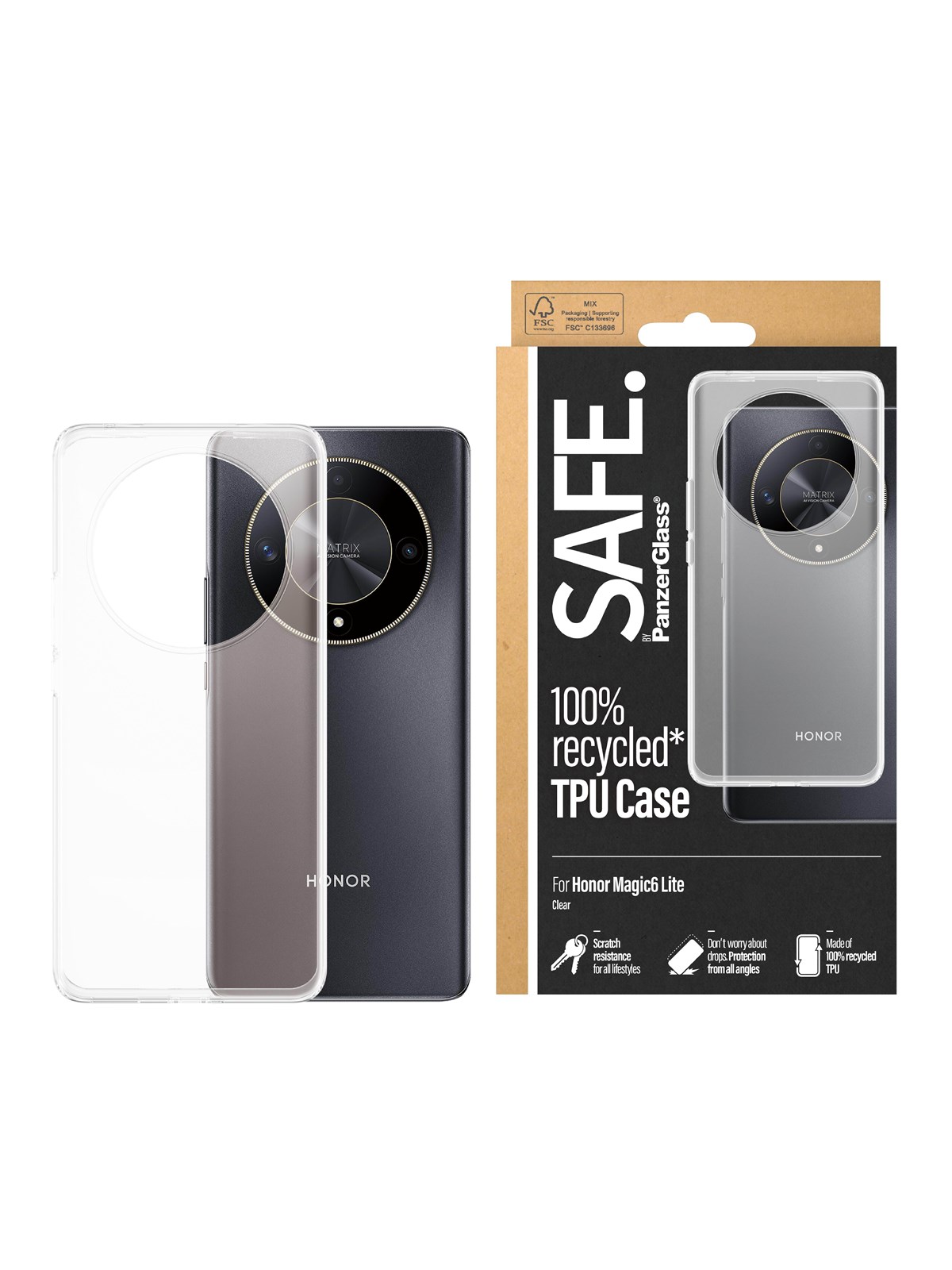Safe by Panzerglass Tpu Case Honor Magic6 Lite - Handys Cover Cases - Safe95860