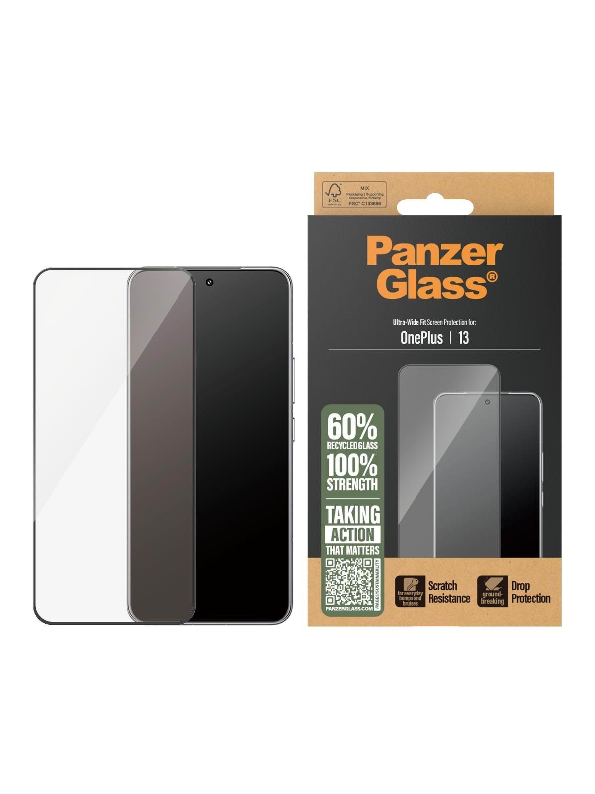Panzerglass Screen Protector Oneplus 13 | Ultra-wide Fit - Handys Schutzfolie - Pgrnuwfg17669
