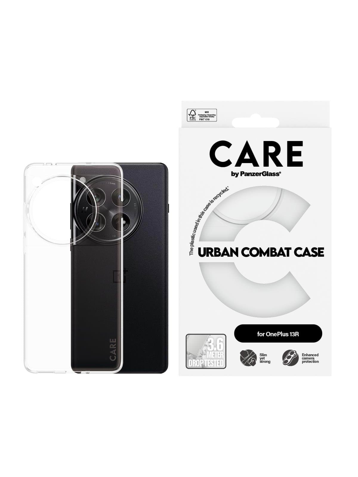 Care by Panzerglass Fashionable Case Transparent X-ray Soft Basic Oneplus 13r - Handys Cover Cases - Crrfaxrg17733
