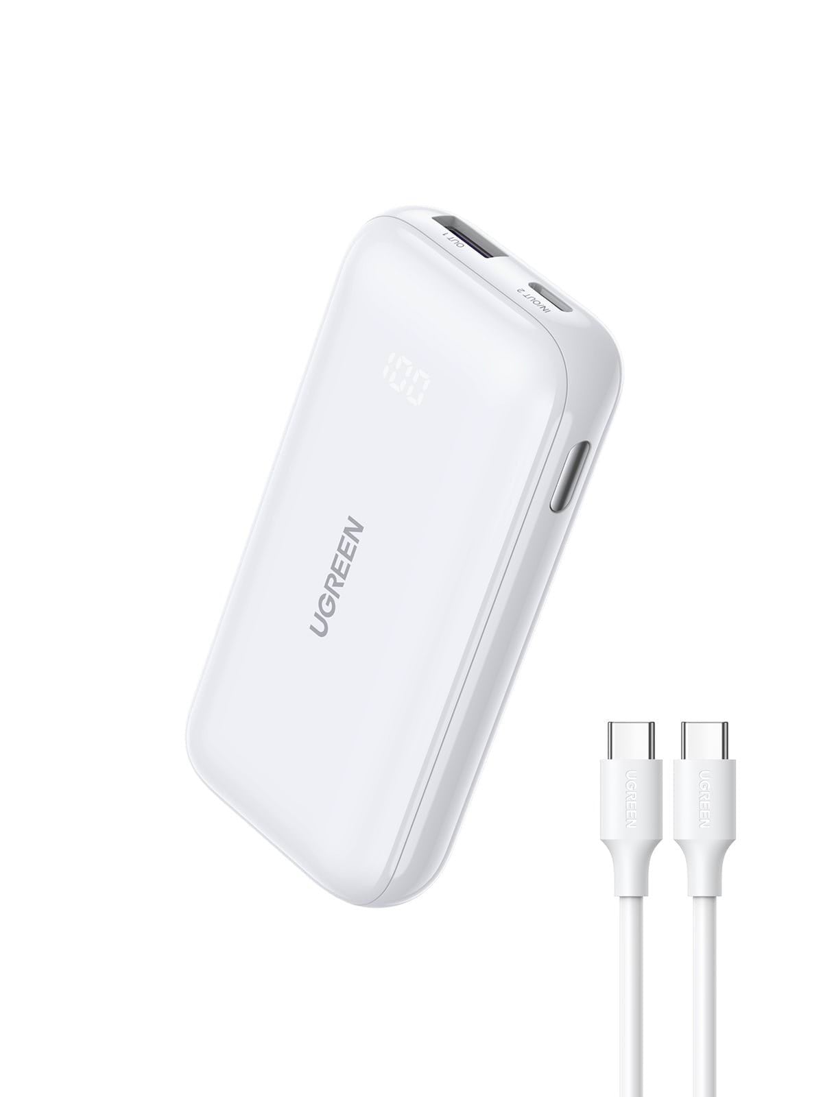 Ugreen 10000mah Two-way Fast Charging Power Bank Powerbank (Akku) - Weiß - 10000 Mah - Powerbank Akku - 25189-ug